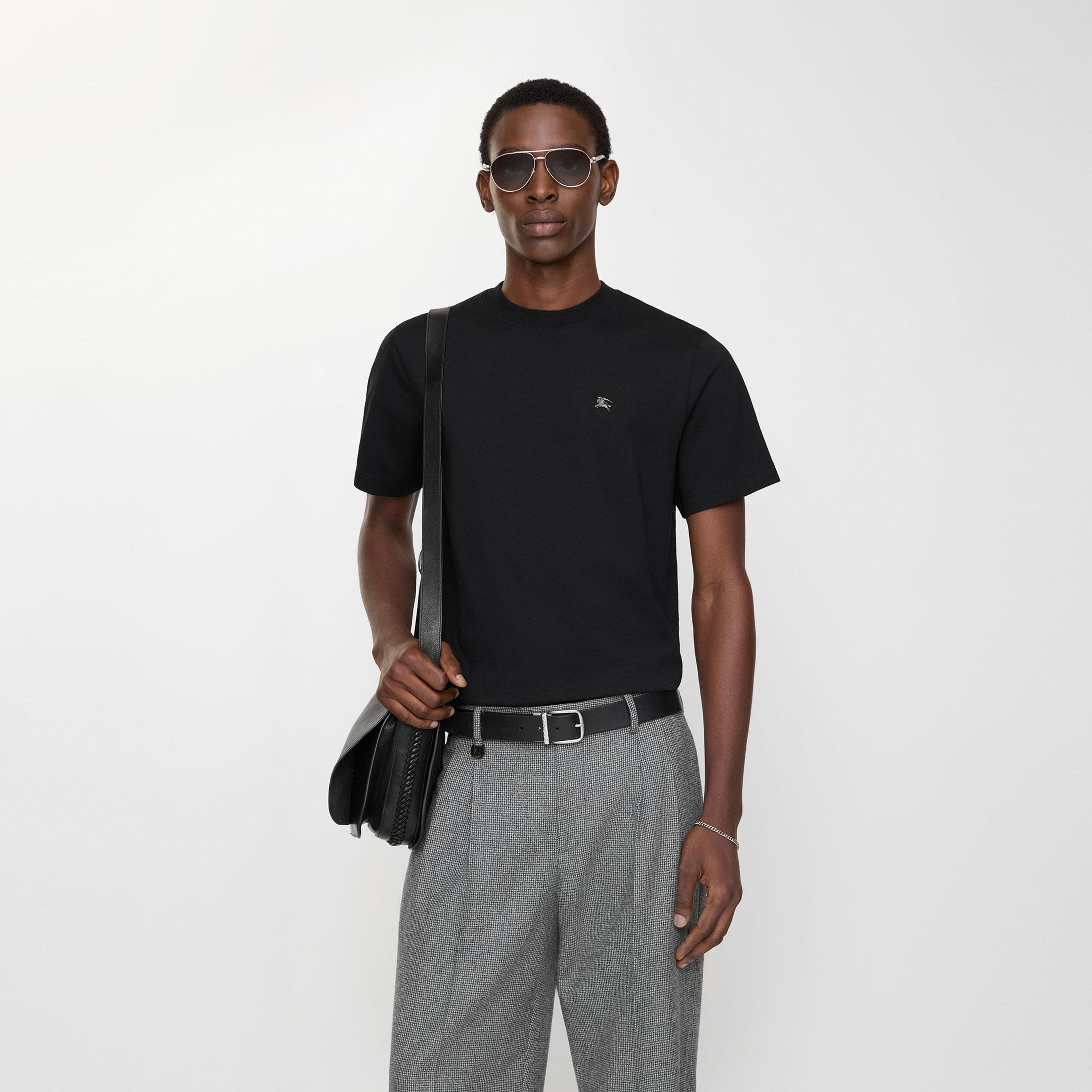 Burberry Metal Ekd Cotton Erkek Siyah T-Shirt