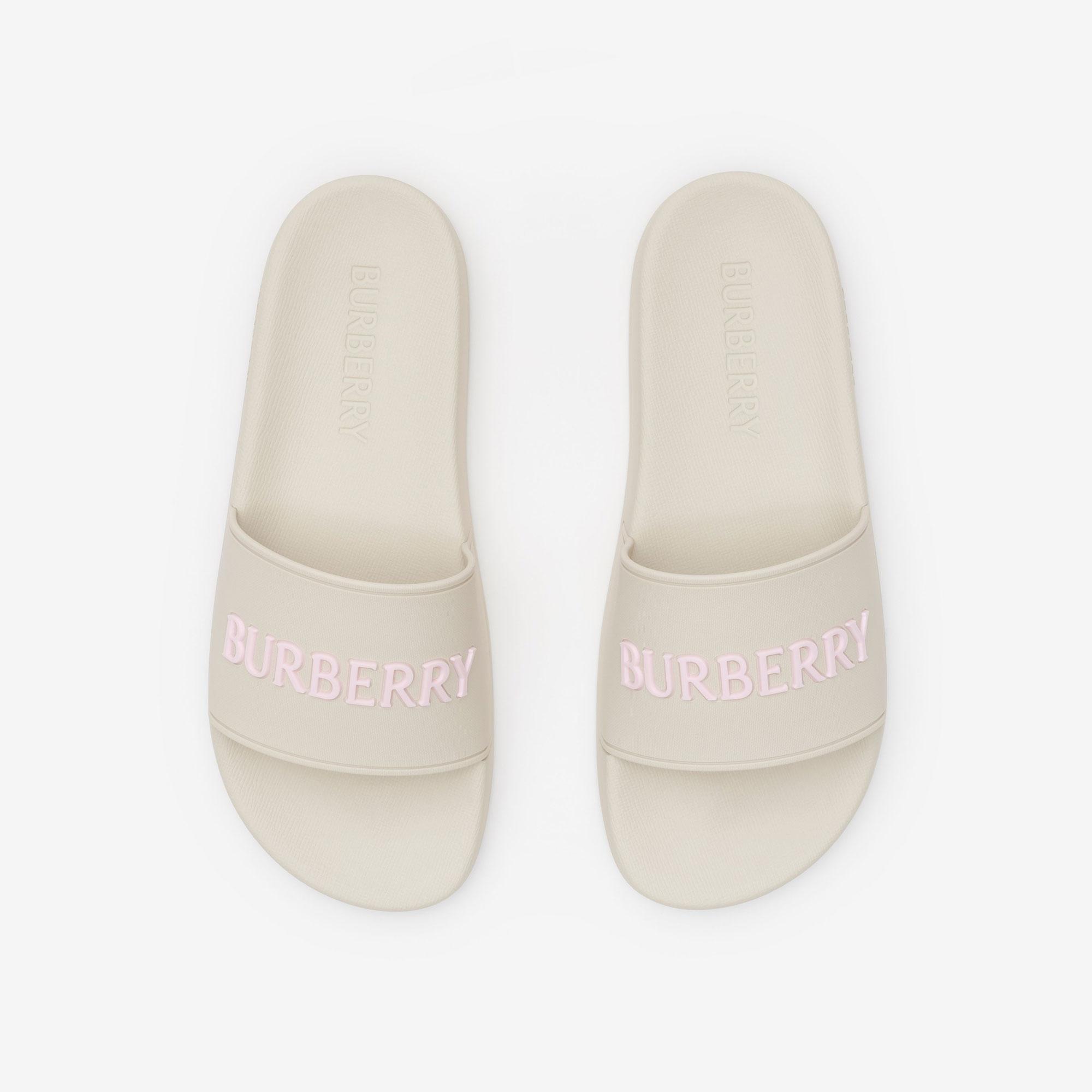 Burberry Logo Kadın Krem Terlik