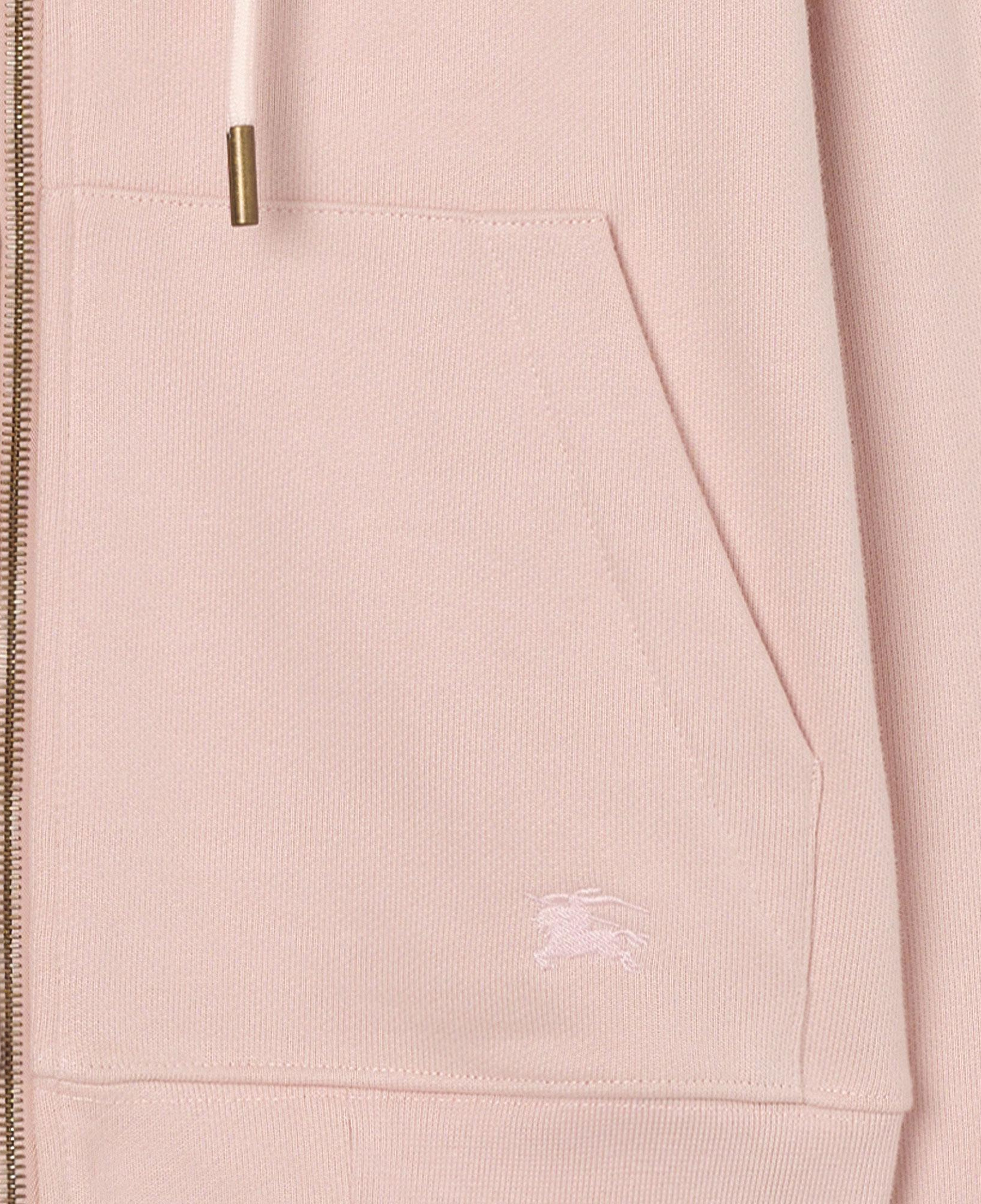 Burberry Check Trim Cotton Zip Kadın Pembe Hoodie