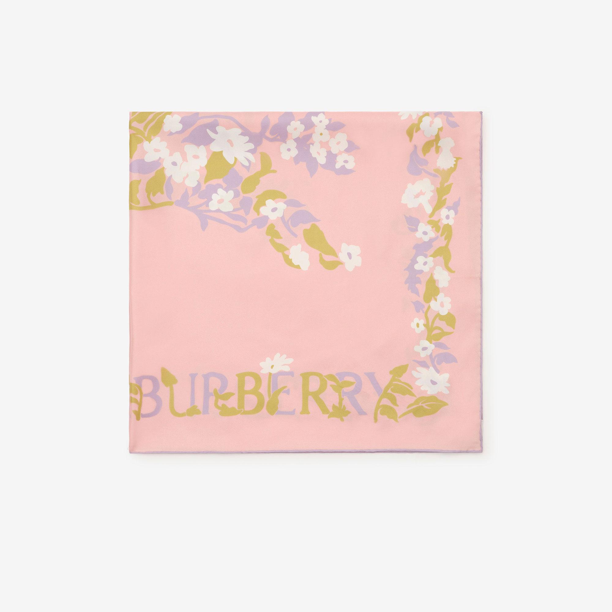 Burberry Floral Ekd Silk Kadın Pembe Eşarp