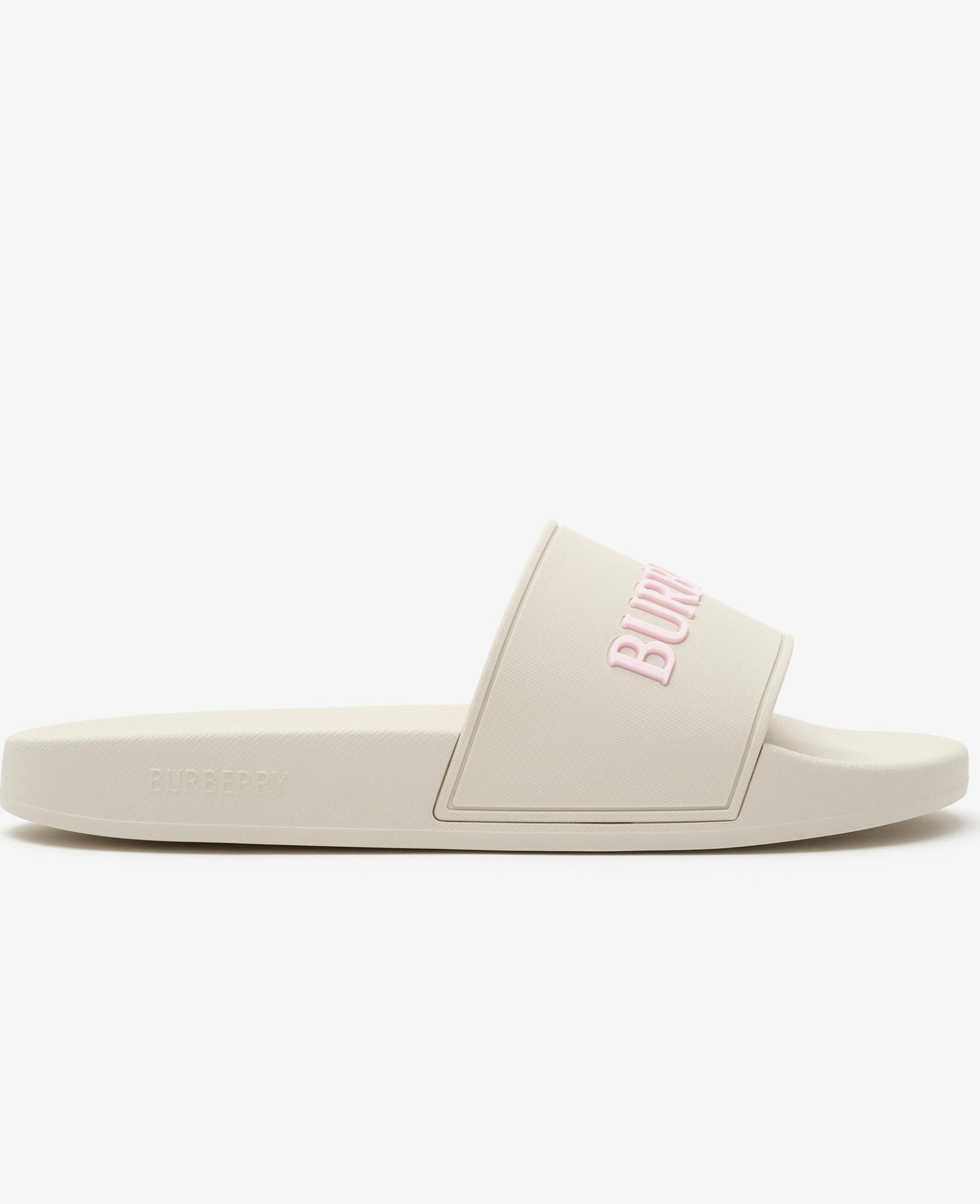 Burberry Logo Kadın Krem Terlik