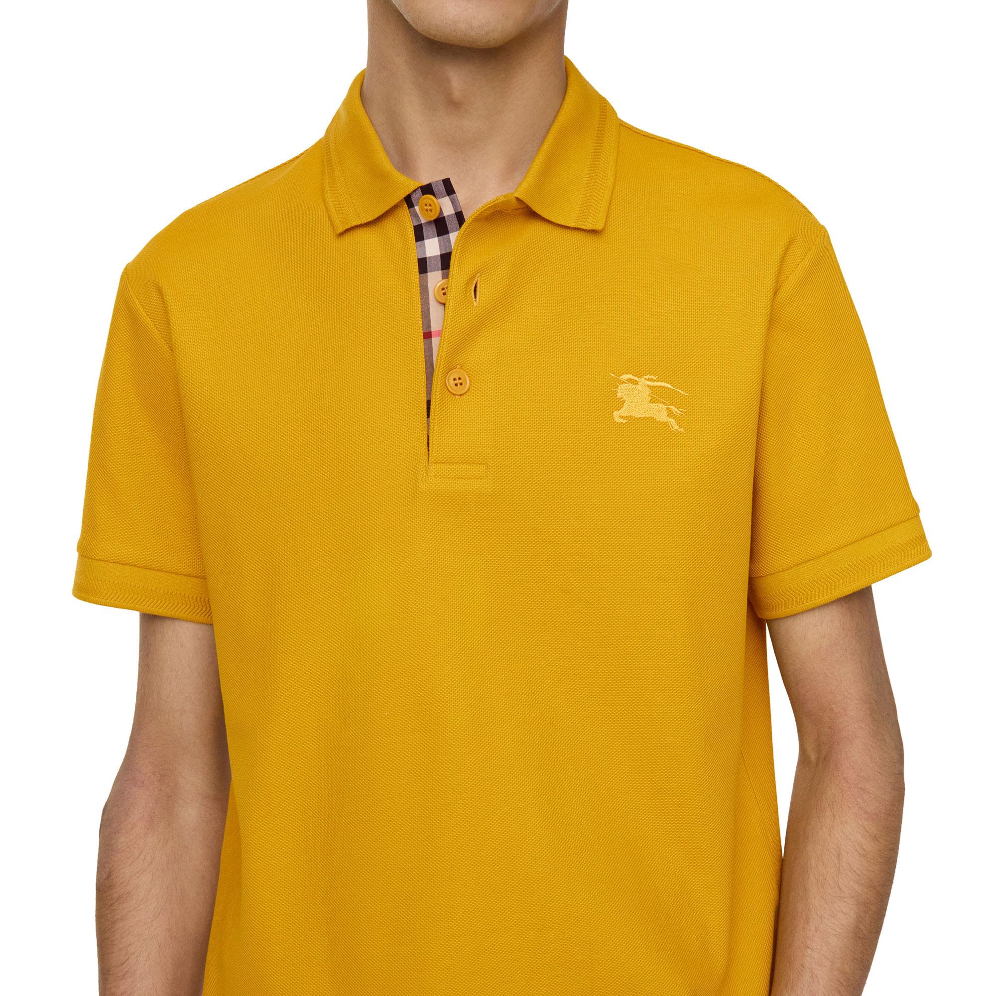 Burberry Cotton Erkek Sarı Polo