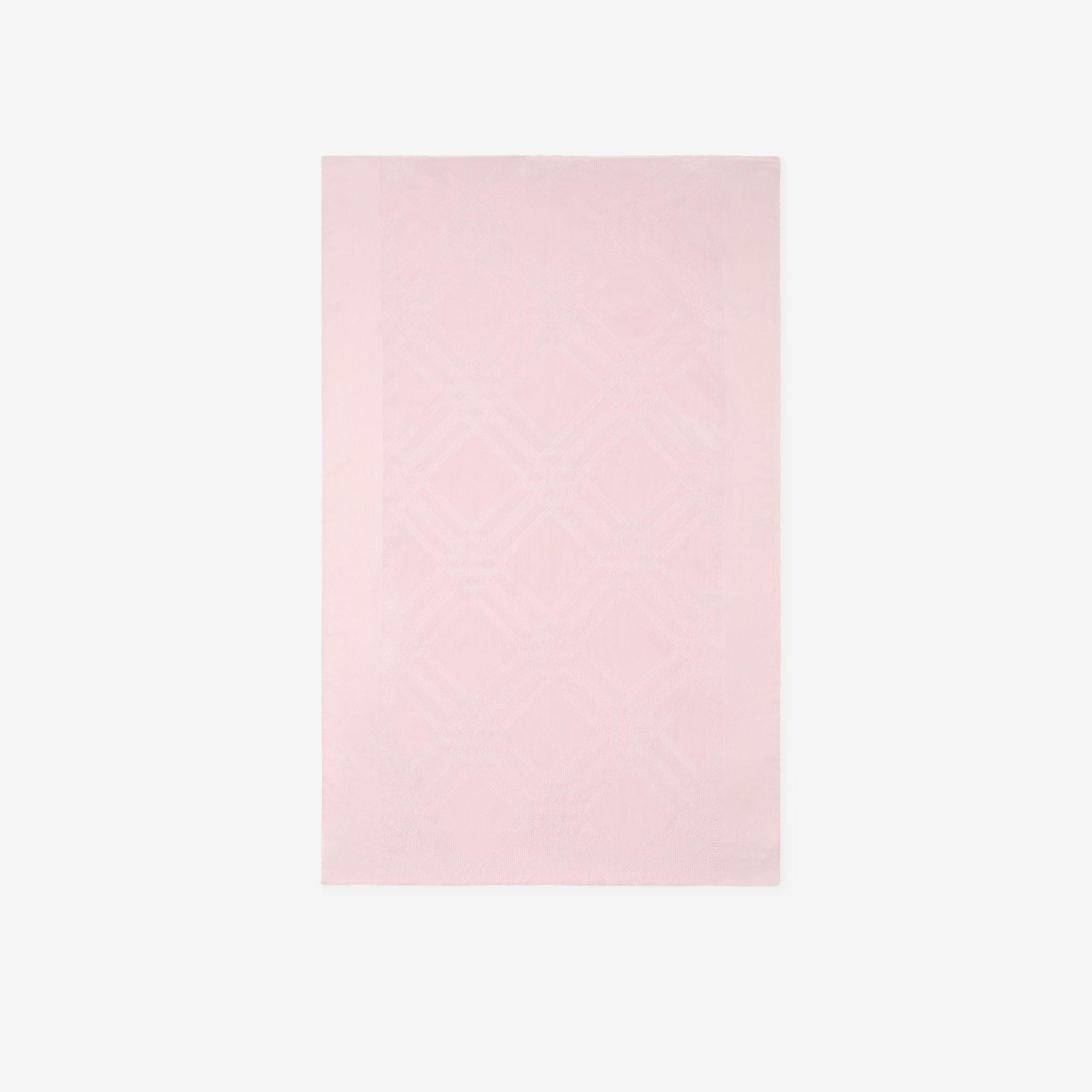 Burberry Wide Check Silk Kadın Pembe Eşarp