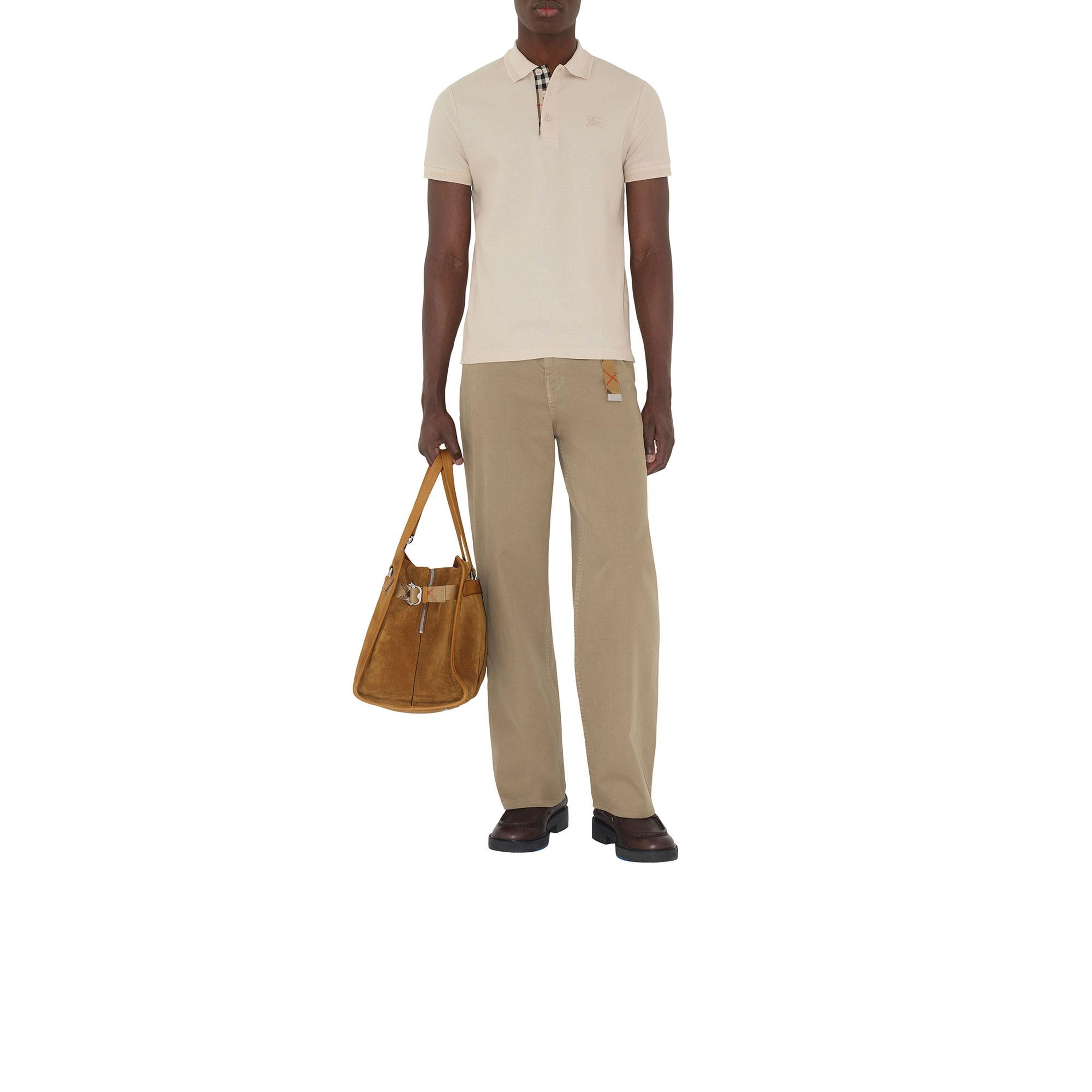 Burberry Cotton Erkek Bej Polo