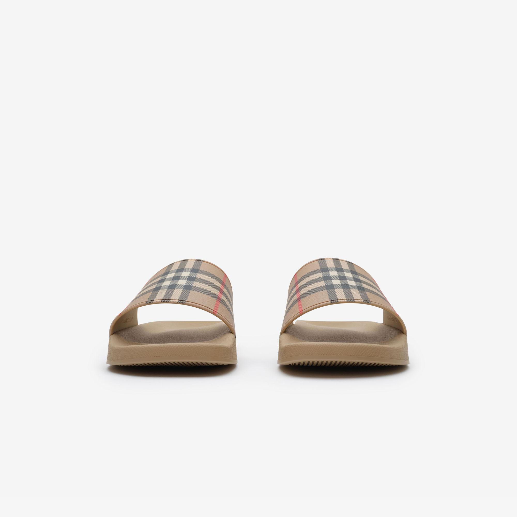 Burberry Check Erkek Bej Sandalet