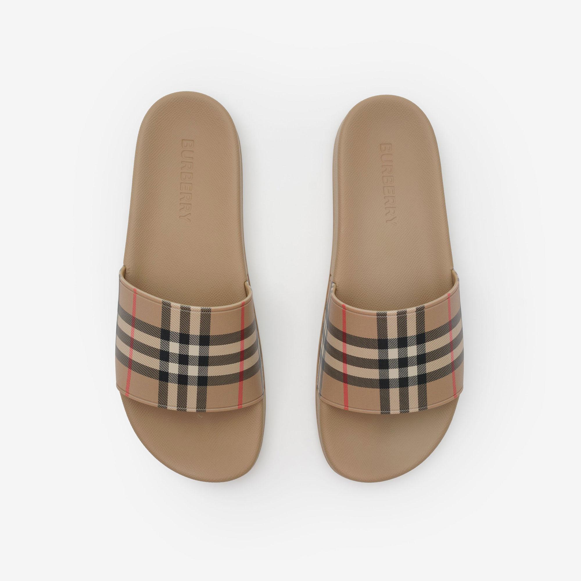 Burberry Check Erkek Bej Sandalet