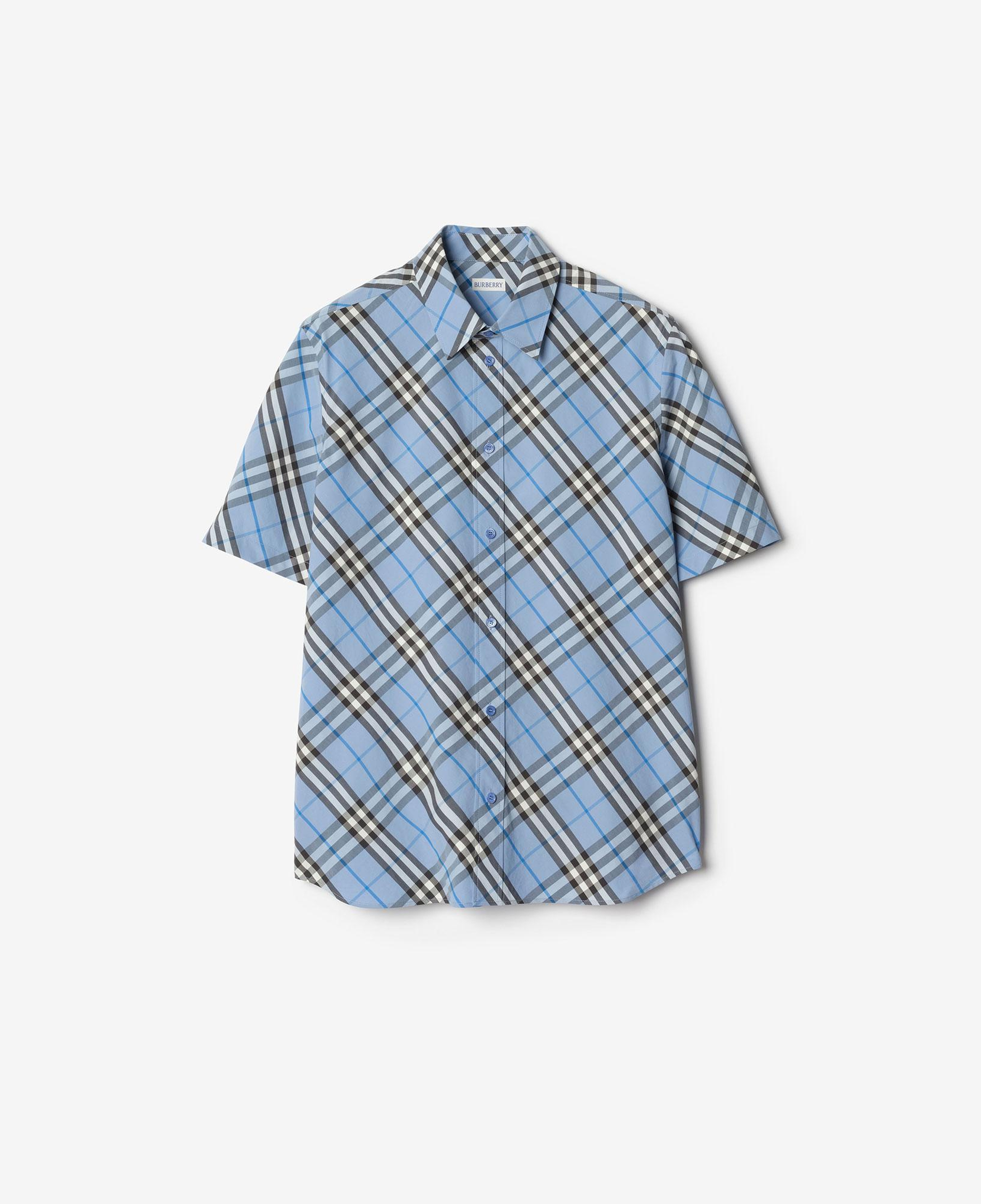 Burberry Regular Fit Check Cotton Erkek Mavi Gömlek