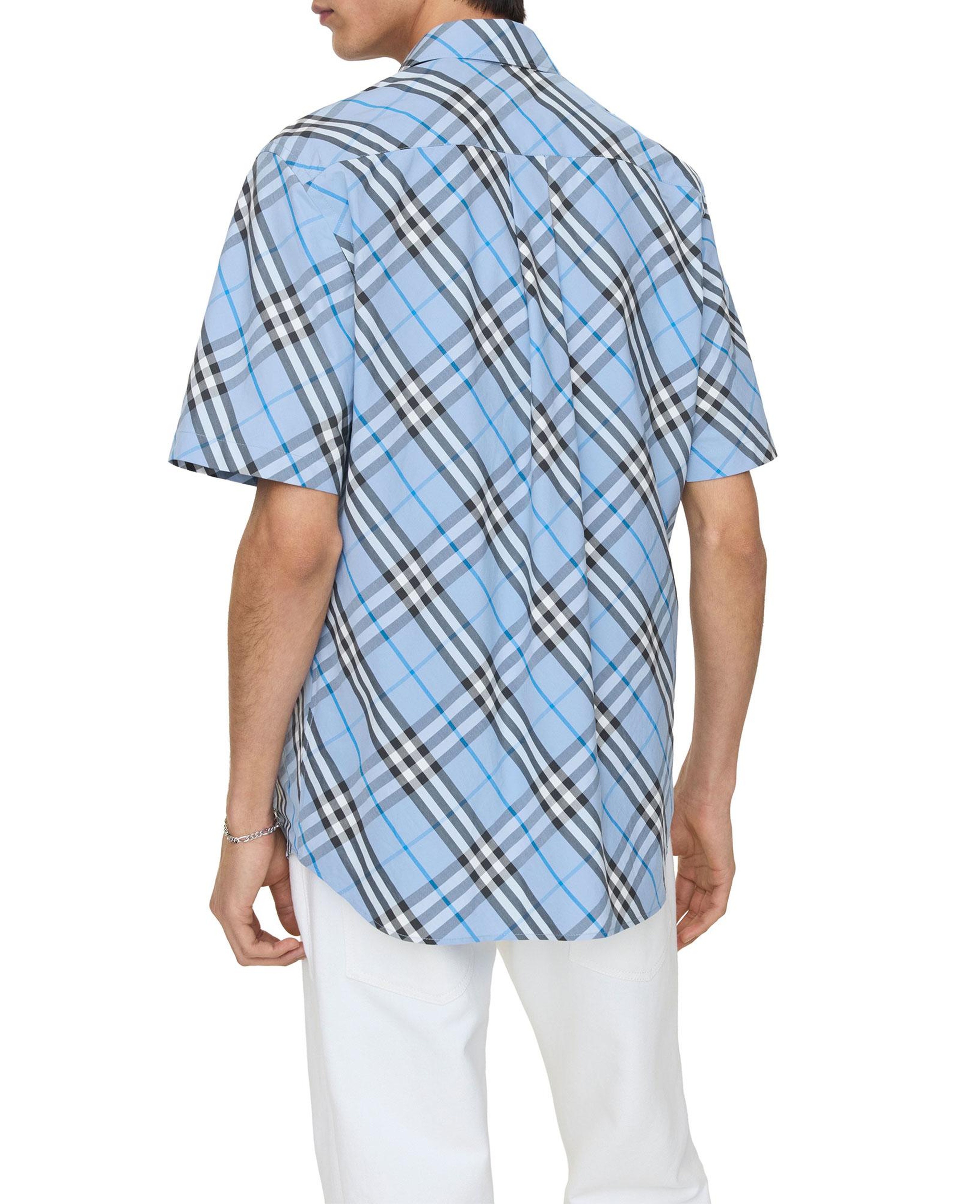 Burberry Regular Fit Check Cotton Erkek Mavi Gömlek