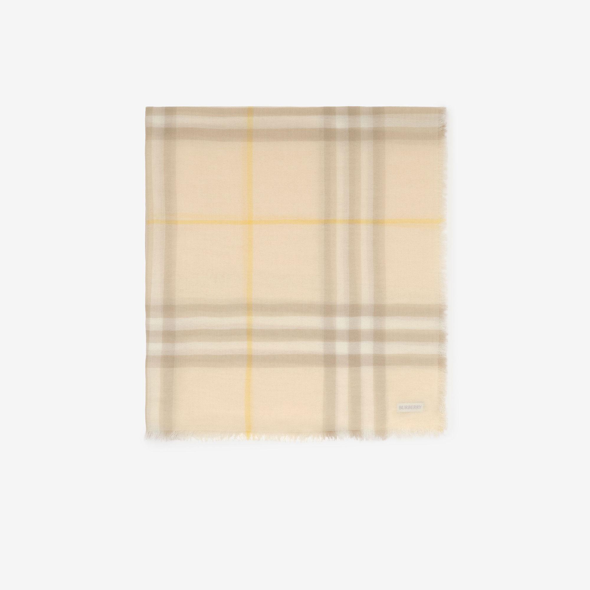 Burberry Wide Check Wool Kadın Turuncu Atkı