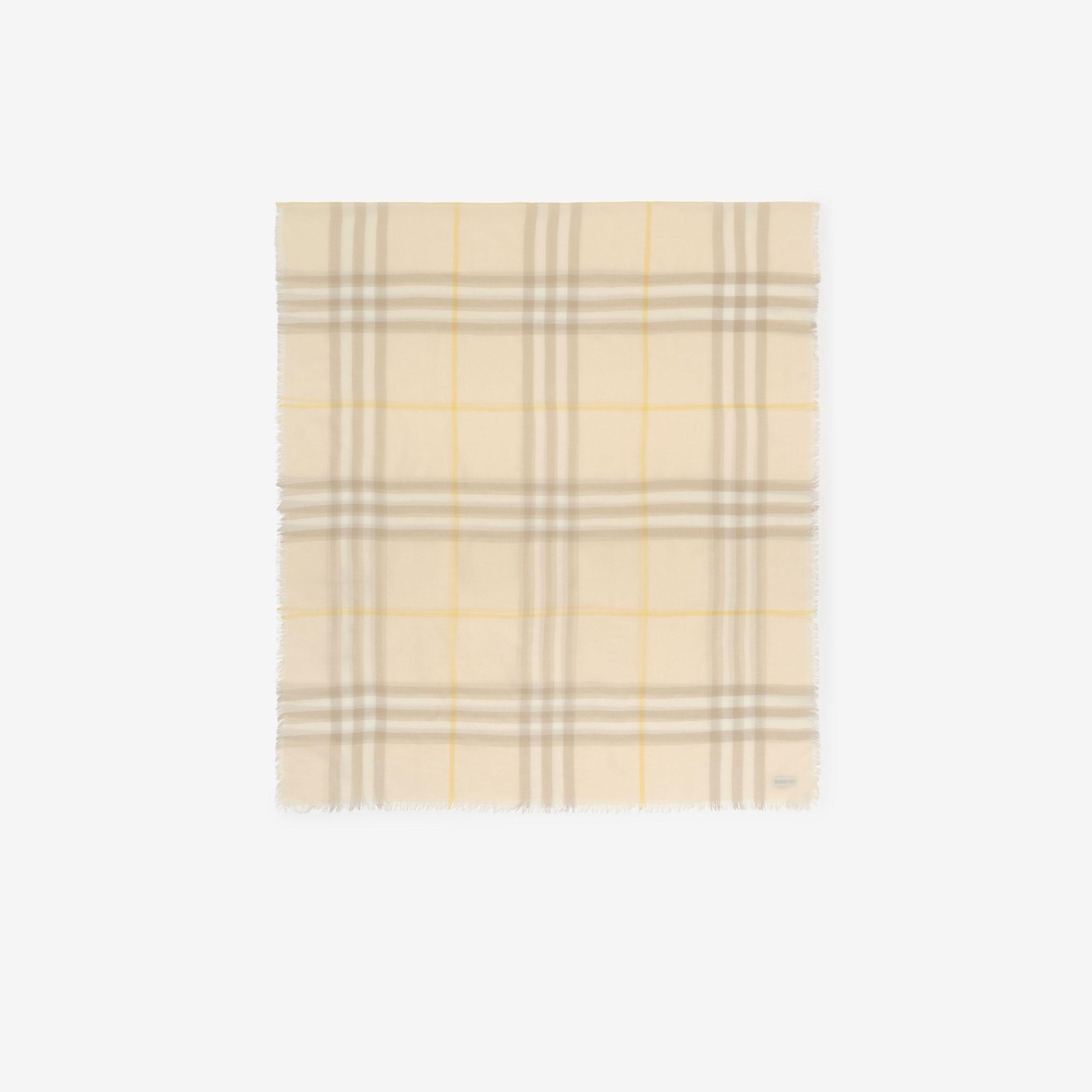 Burberry Wide Check Wool Kadın Turuncu Atkı