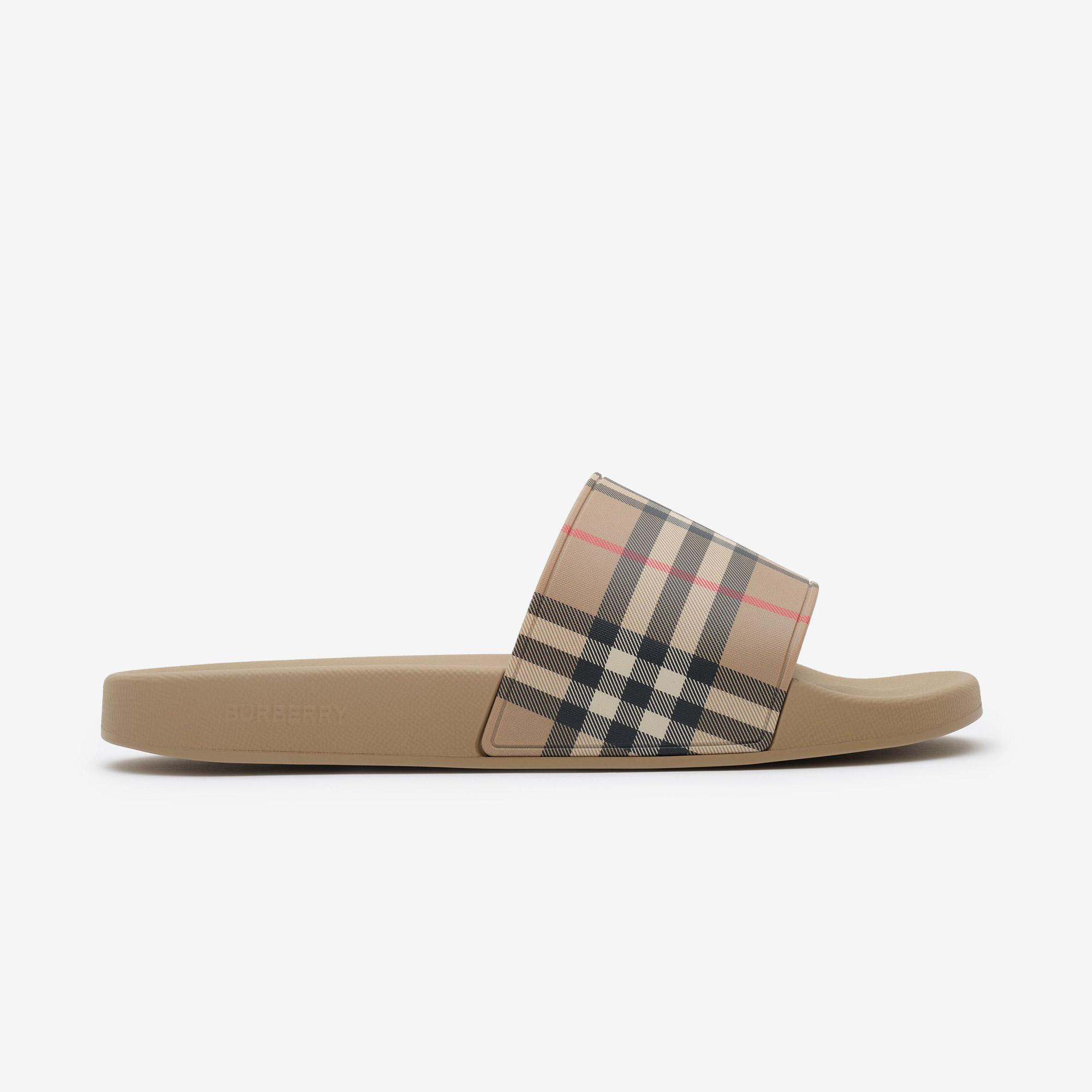 Burberry Check Erkek Bej Sandalet