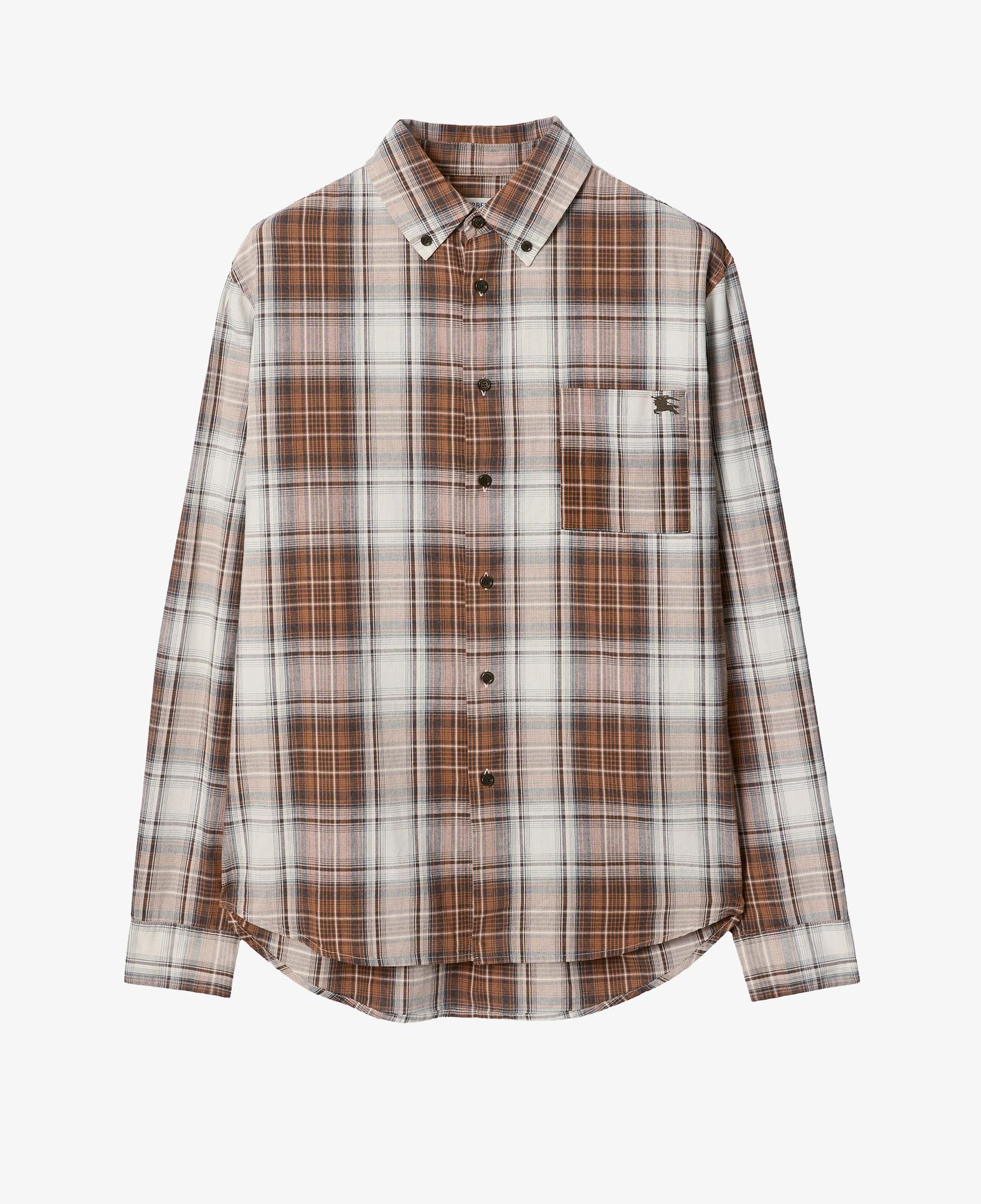Burberry Madras Check Cotton Erkek Kahverengi Gömlek