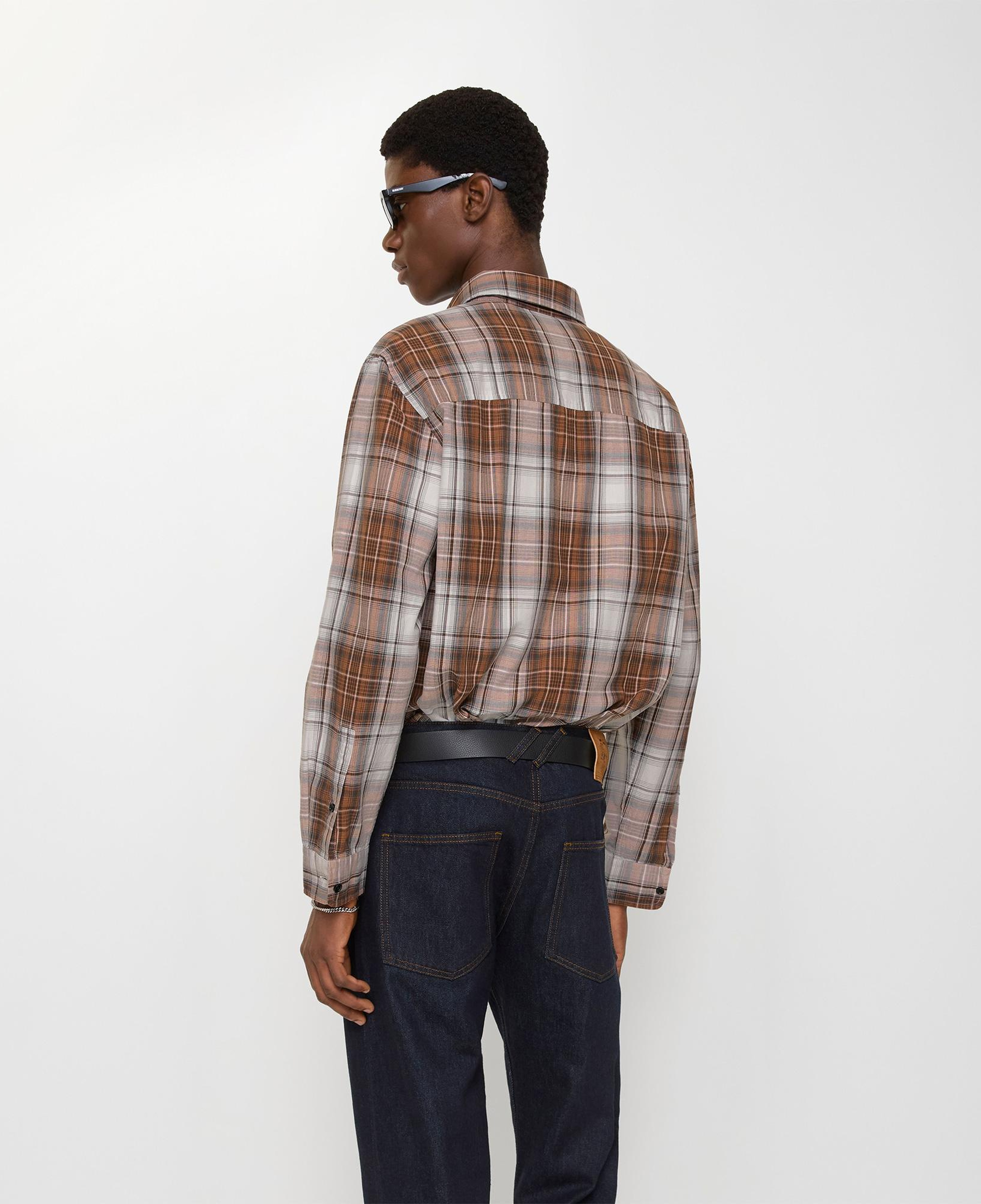 Burberry Madras Check Cotton Erkek Kahverengi Gömlek