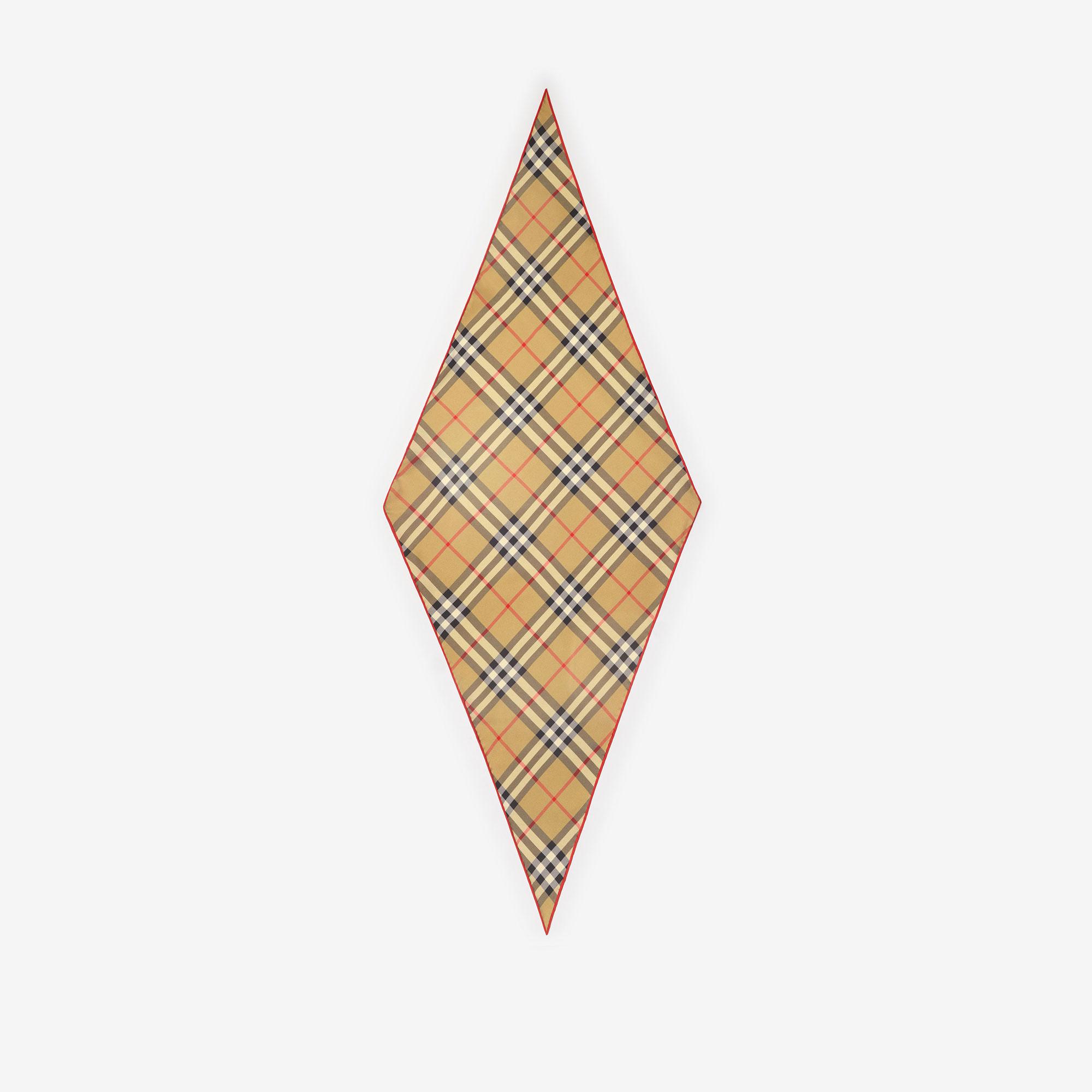 Burberry Check Silk Kadın Bej Eşarp