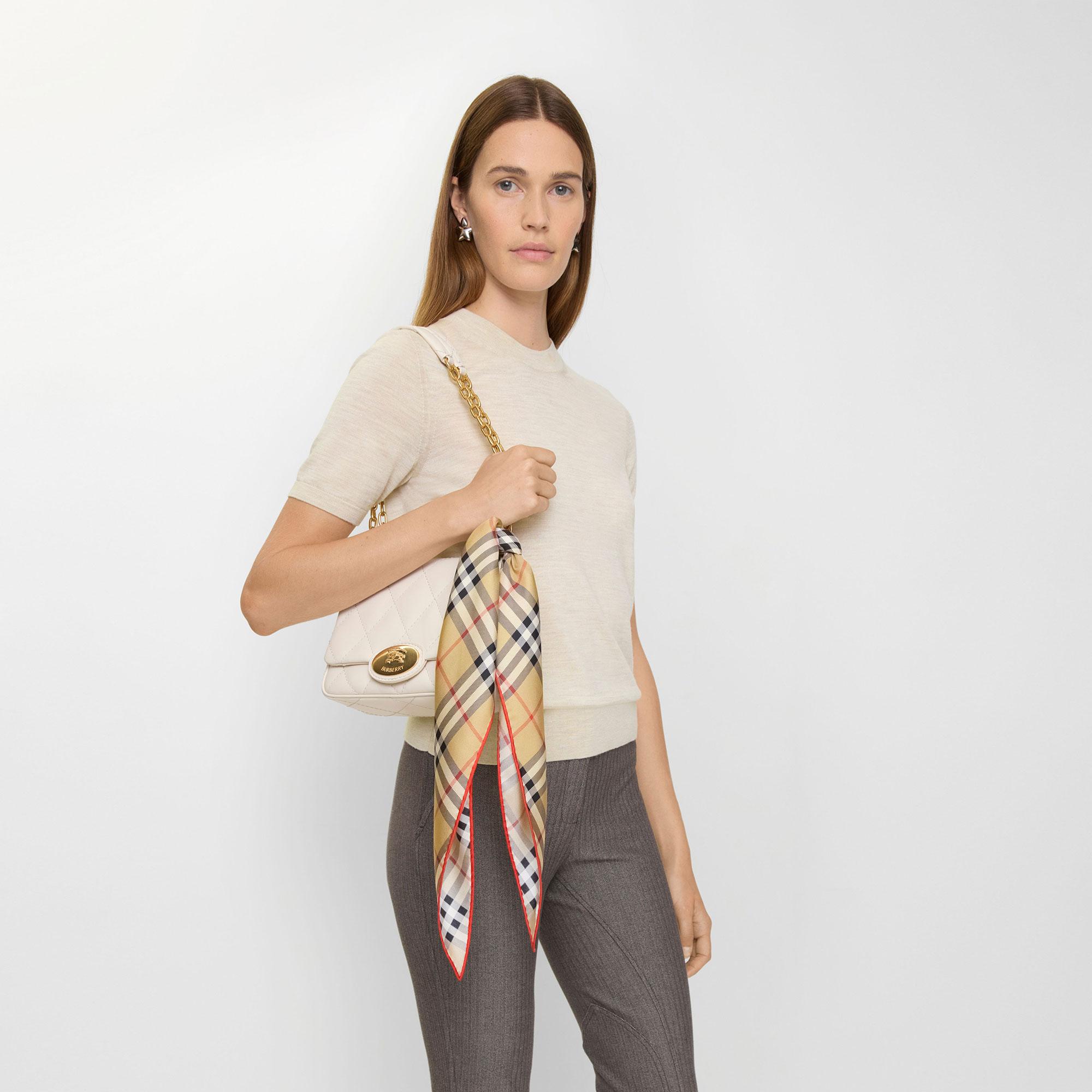 Burberry Check Silk Kadın Bej Eşarp