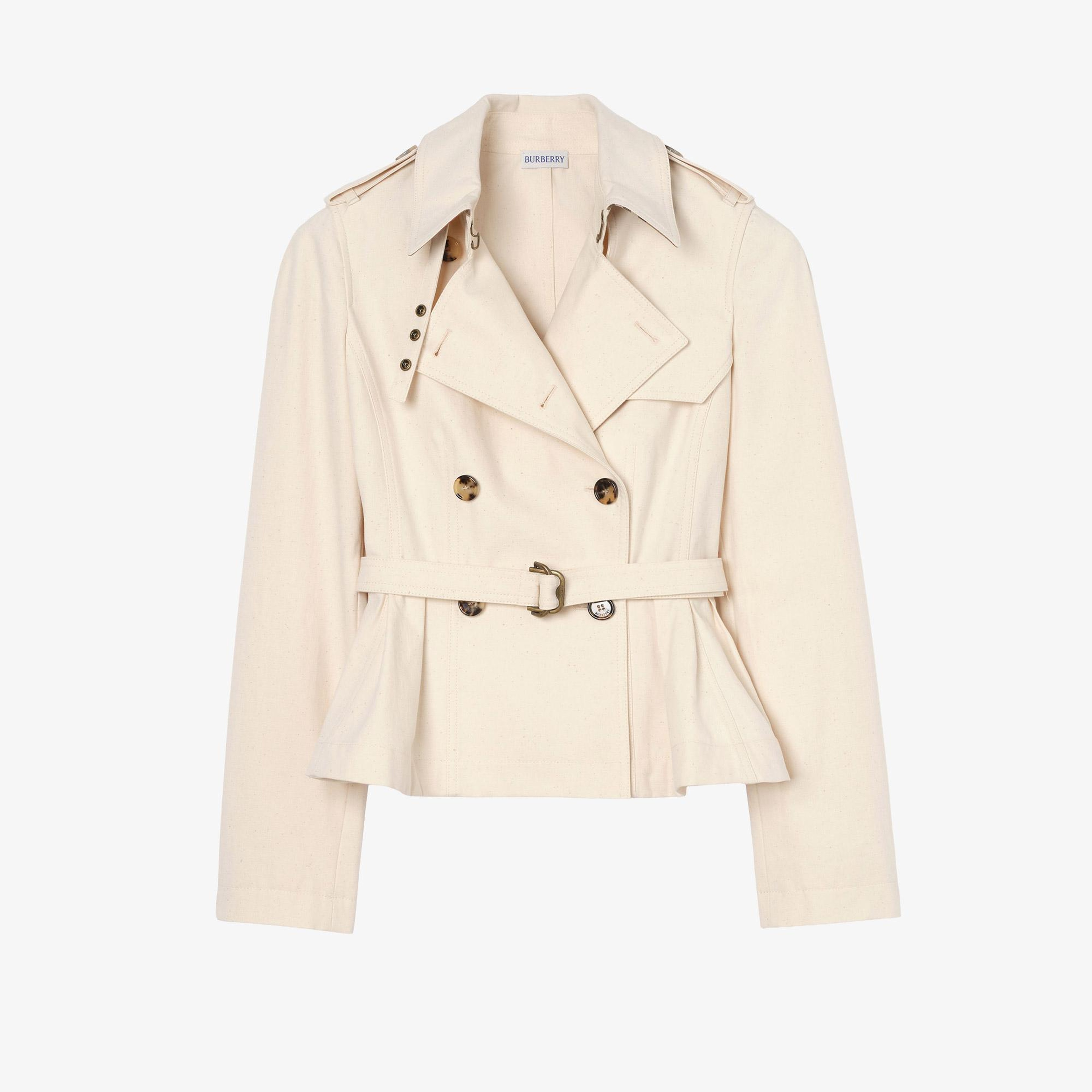 Burberry Cotton Isabella Kadın Beyaz Mont