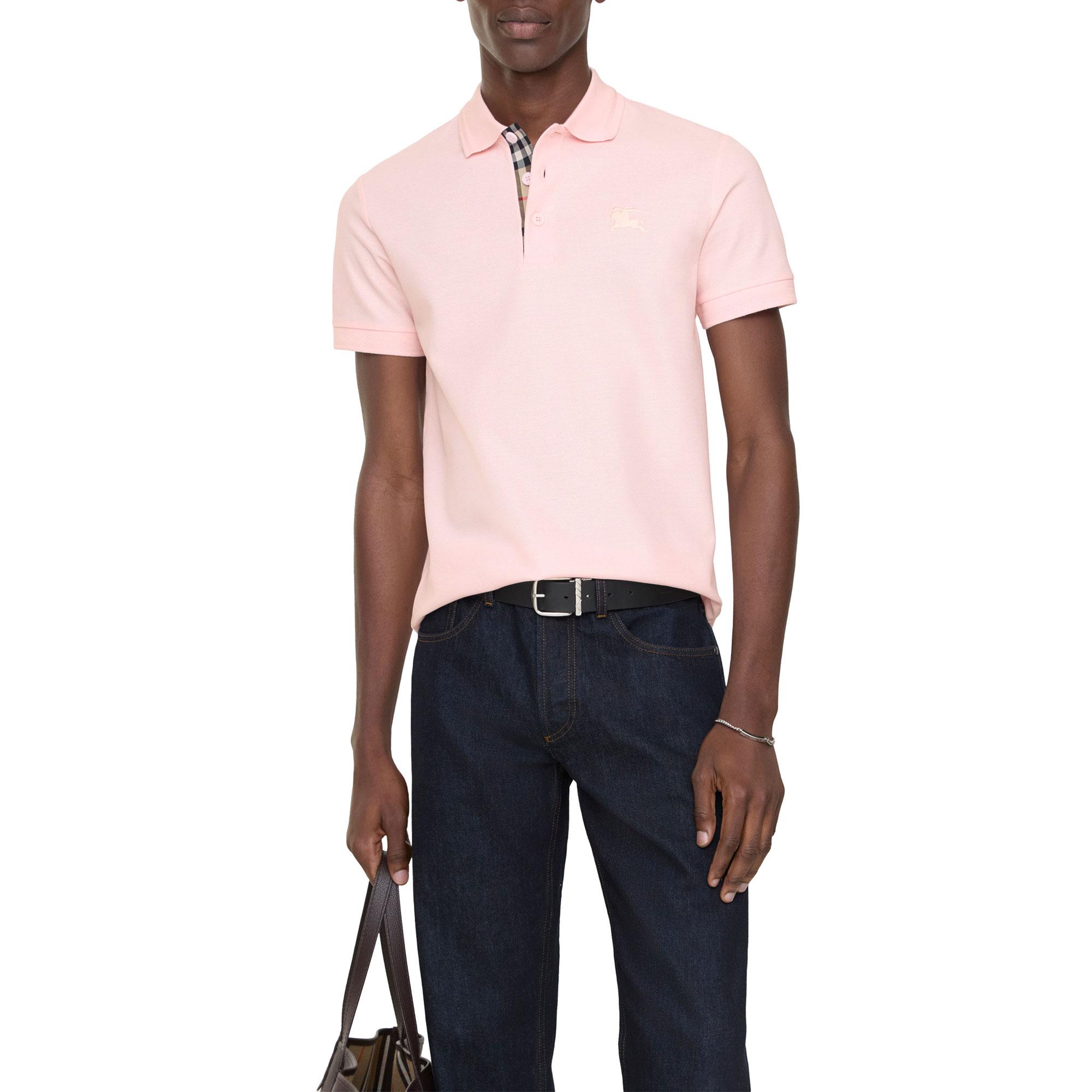 Burberry Cotton Erkek Pembe Polo