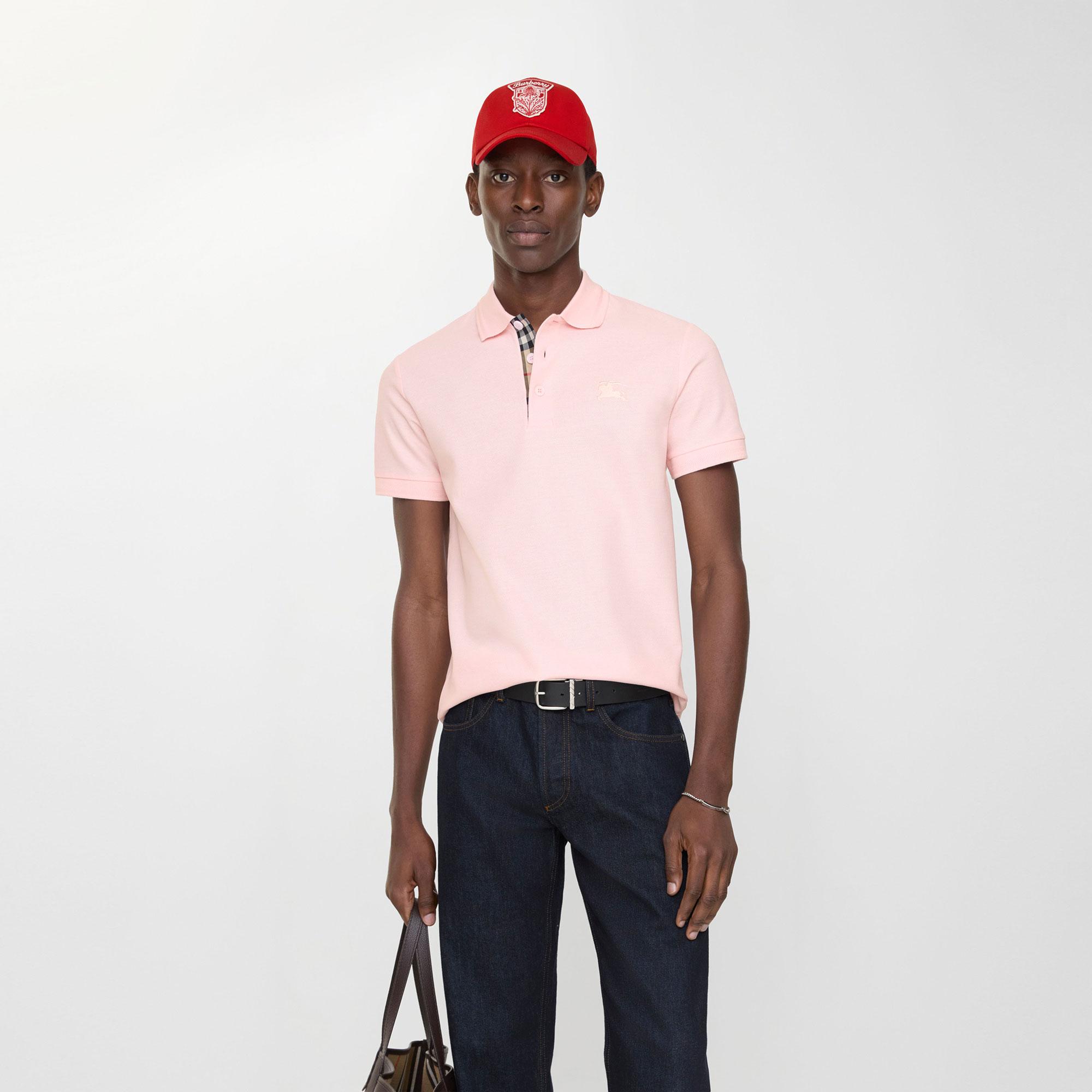 Burberry Cotton Erkek Pembe Polo