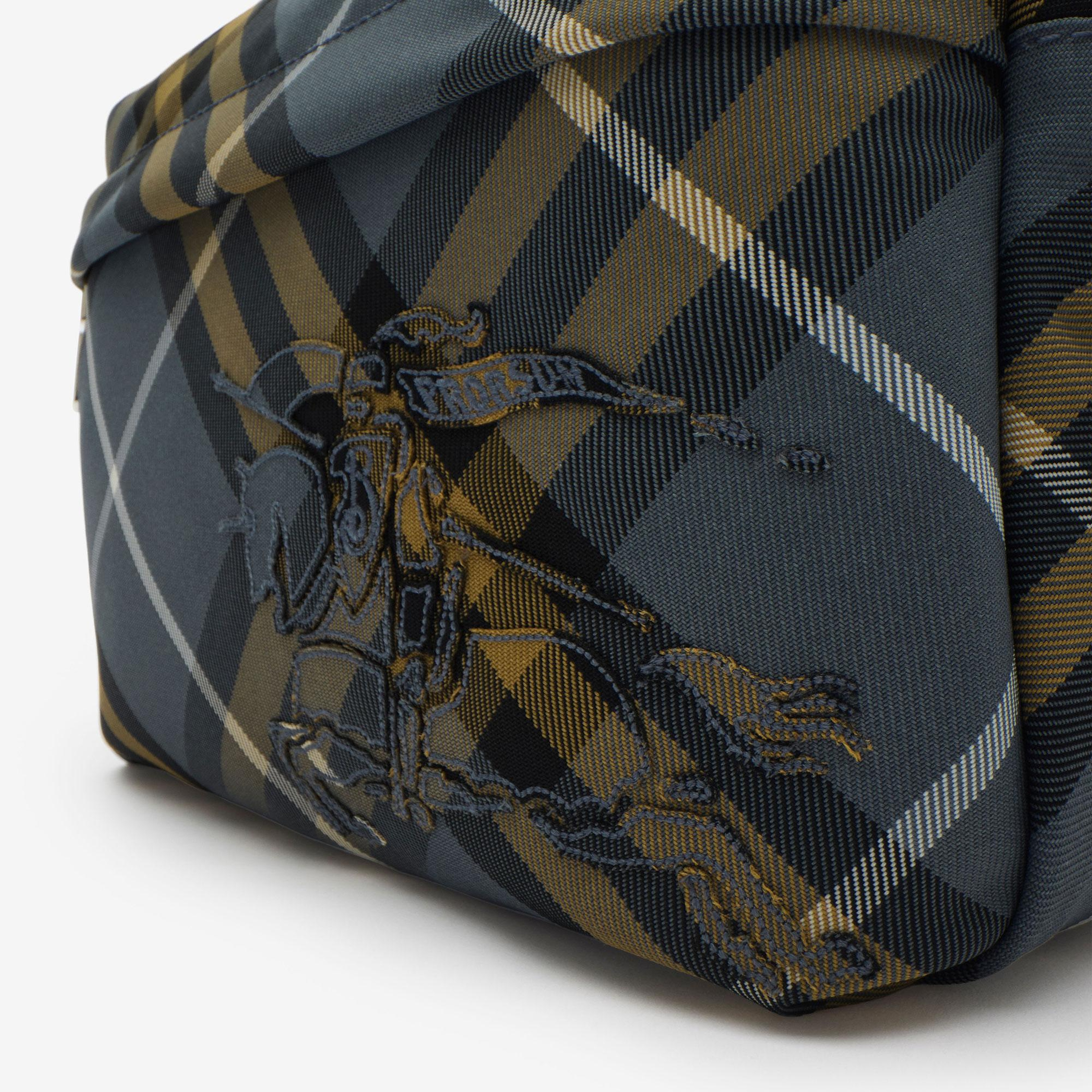 Burberry Small Check Crossbody Erkek Mavi Omuz Çantası