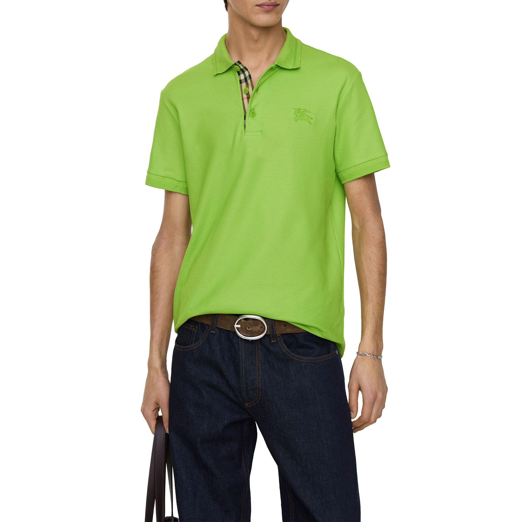 Burberry Cotton Erkek Yeşil Polo