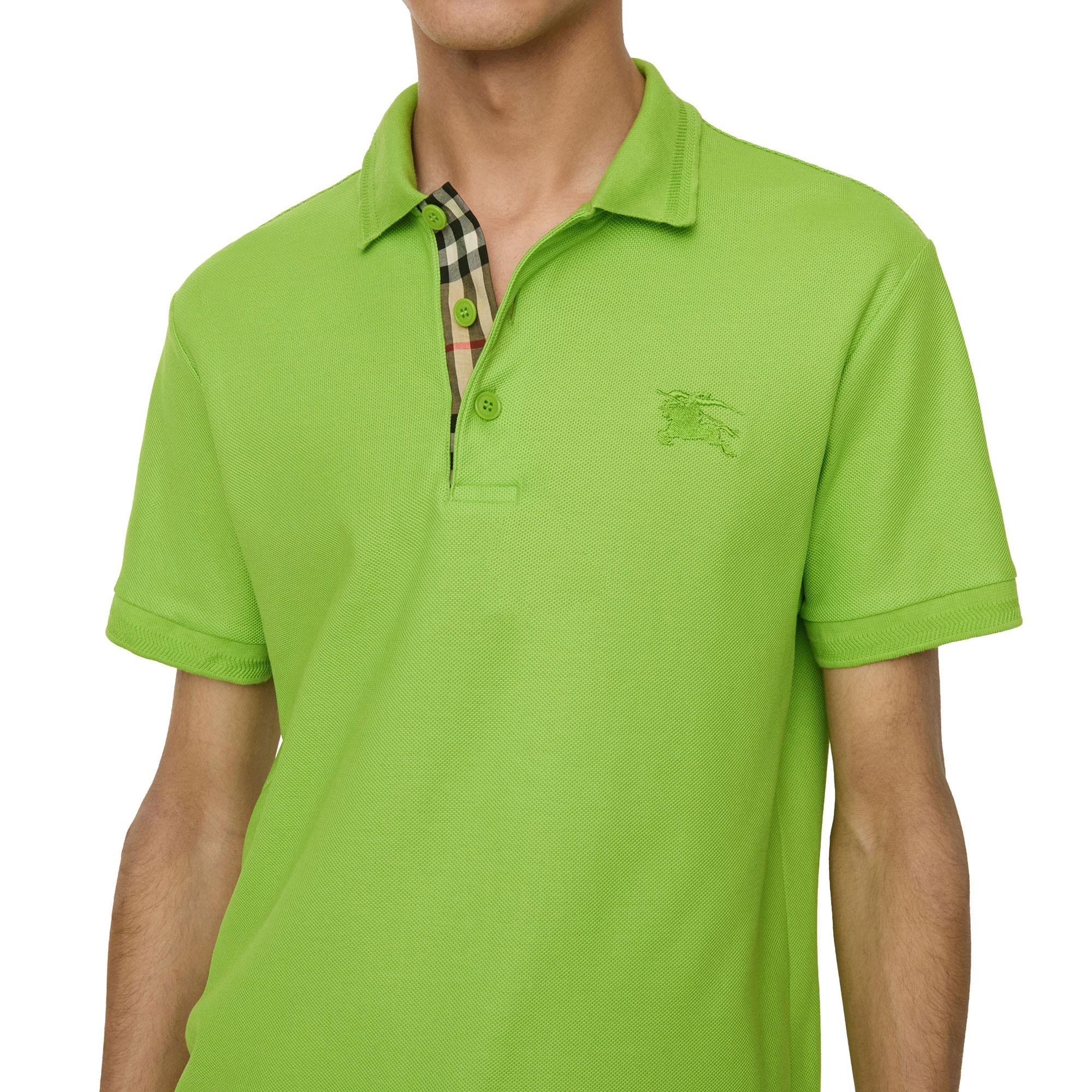 Burberry Cotton Erkek Yeşil Polo