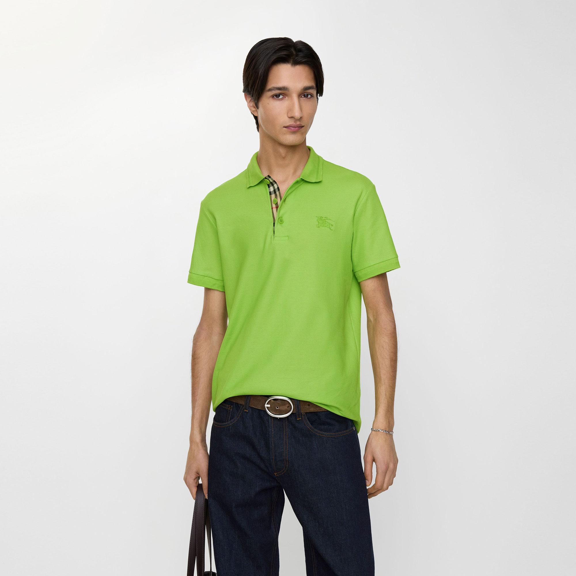 Burberry Cotton Erkek Yeşil Polo