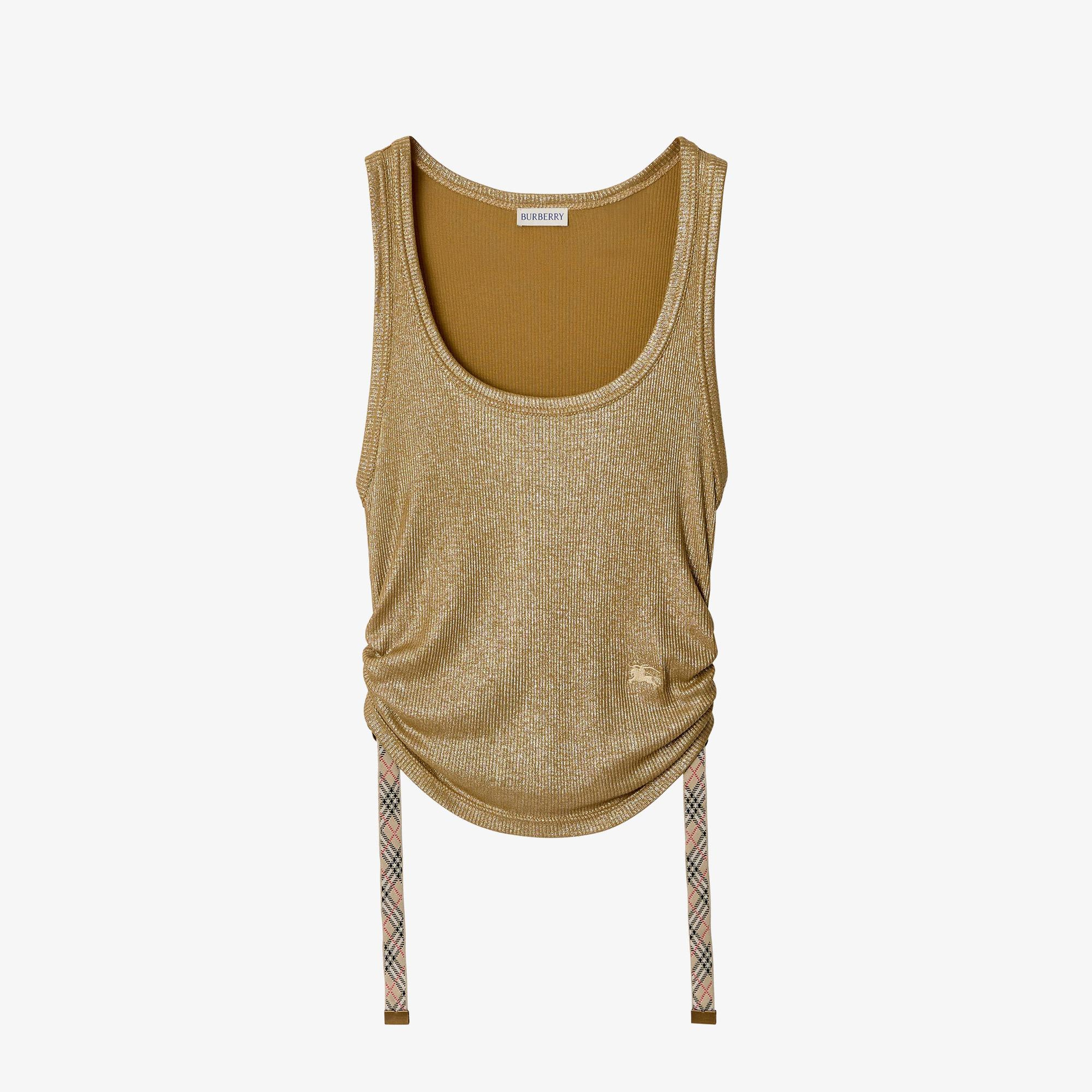 Burberry Festival Viscose Tank Kadın Kahverengi T-Shirt