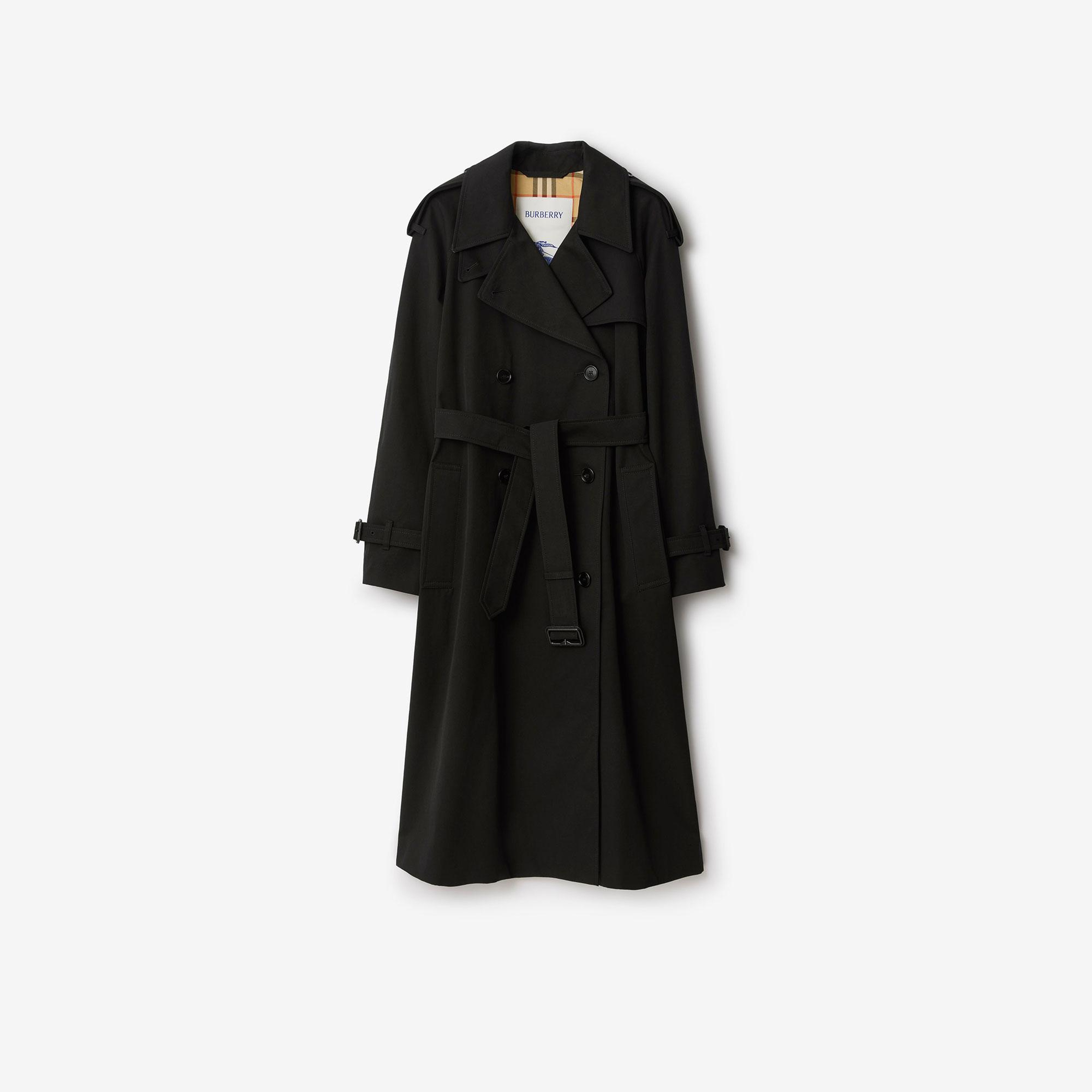 Burberry Long Castleford Kadın Siyah Trençkot