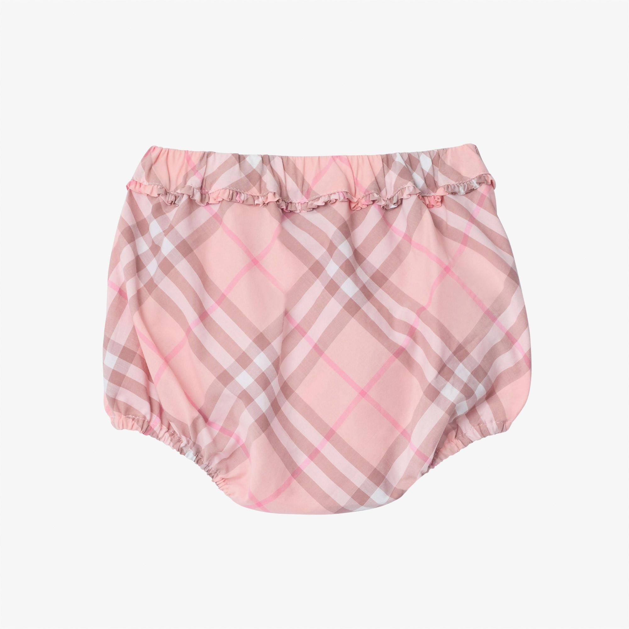 Burberry Check Cotton Çocuk Pembe Elbise