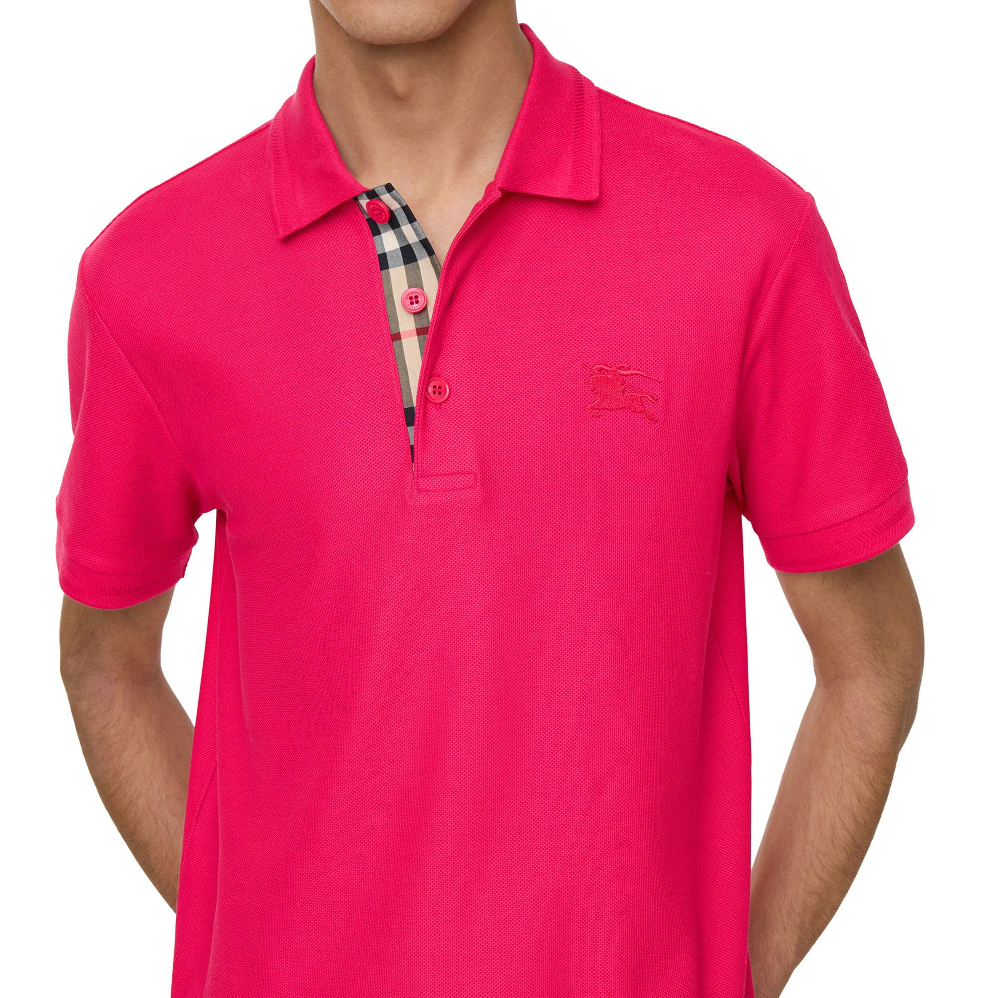 Burberry Cotton Erkek Kırmızı Polo