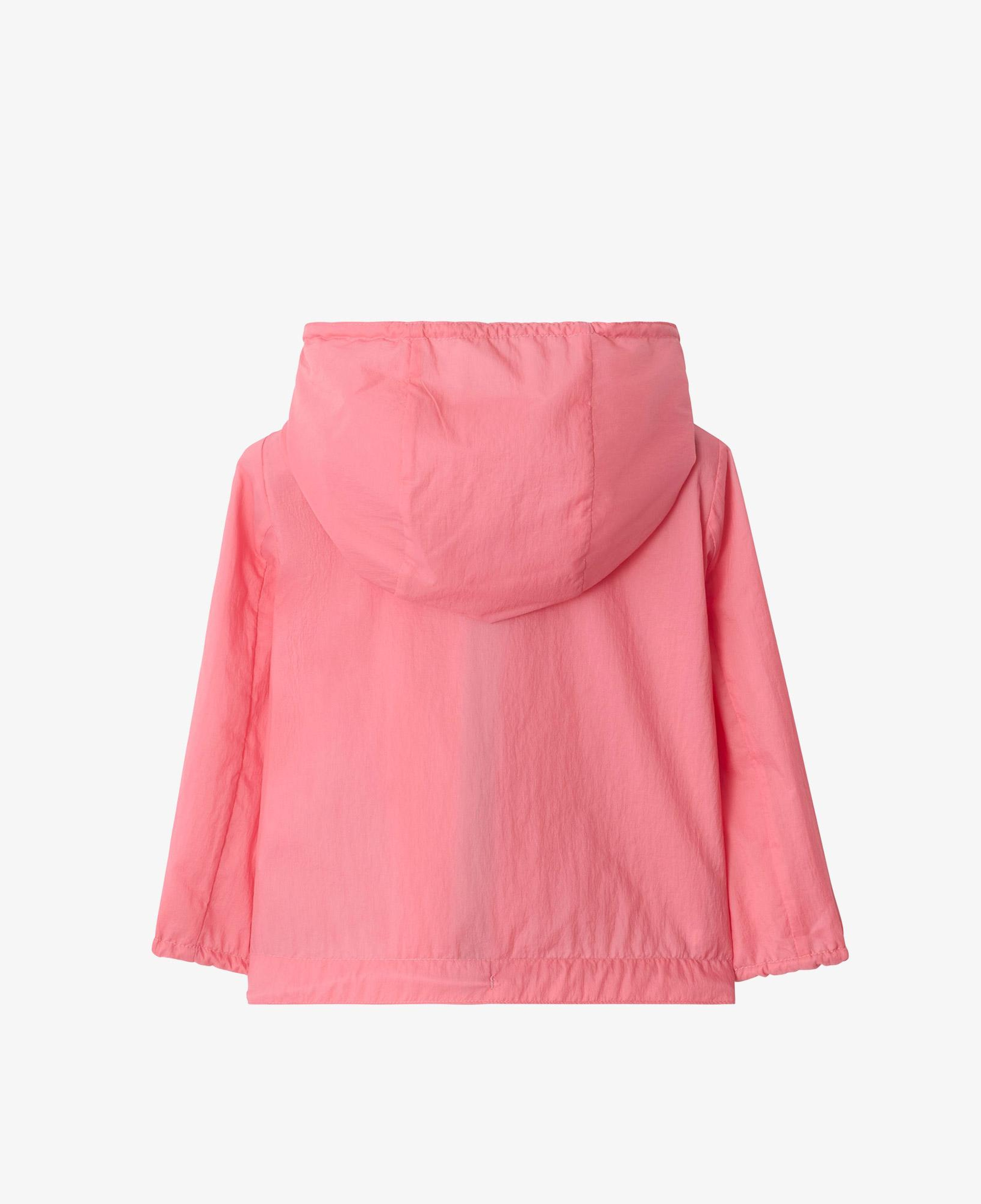 Burberry Checker-Tape Nylon Hooded Çocuk Pembe Mont