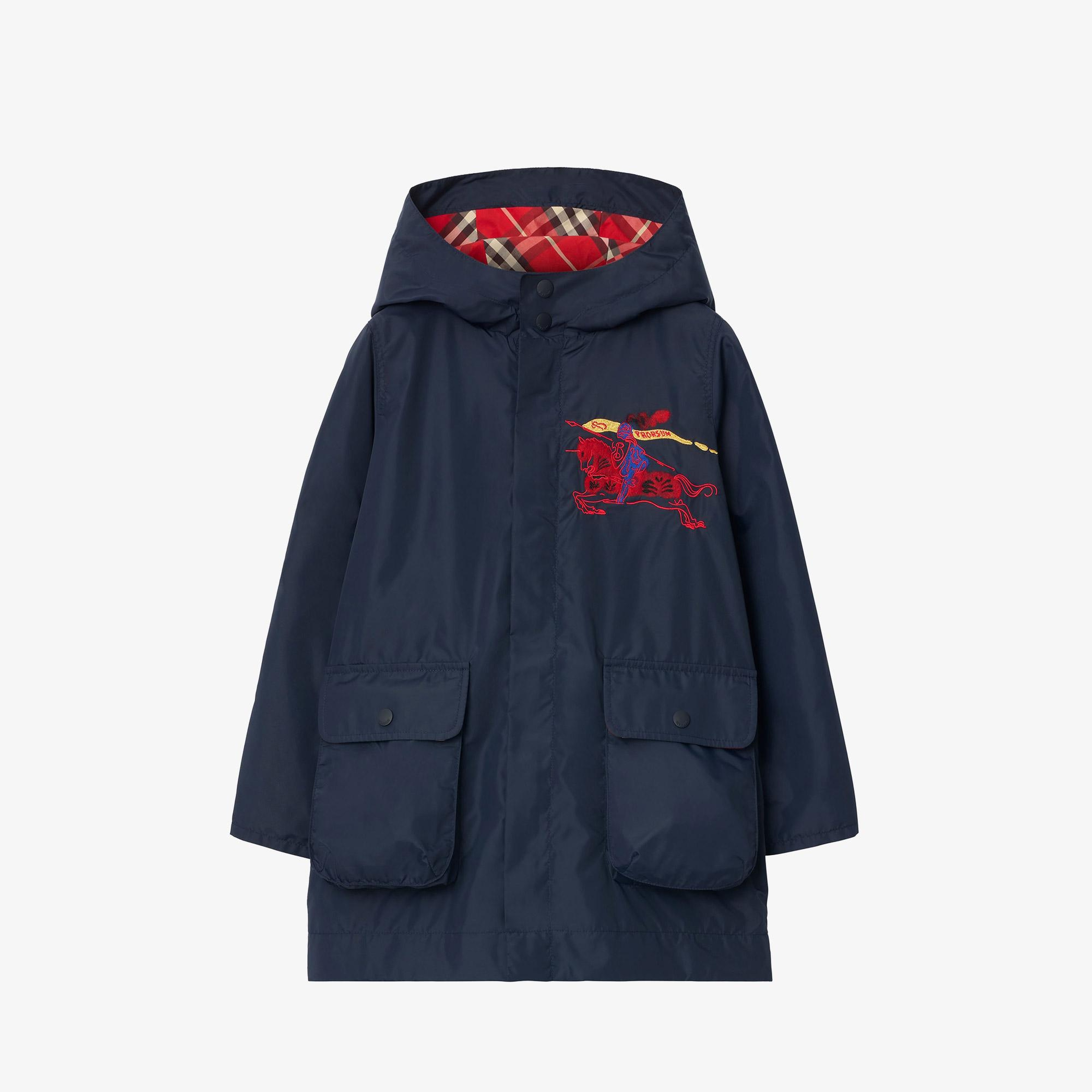 Burberry Watercolour Ekd Nylon Çocuk Lacivert Parka