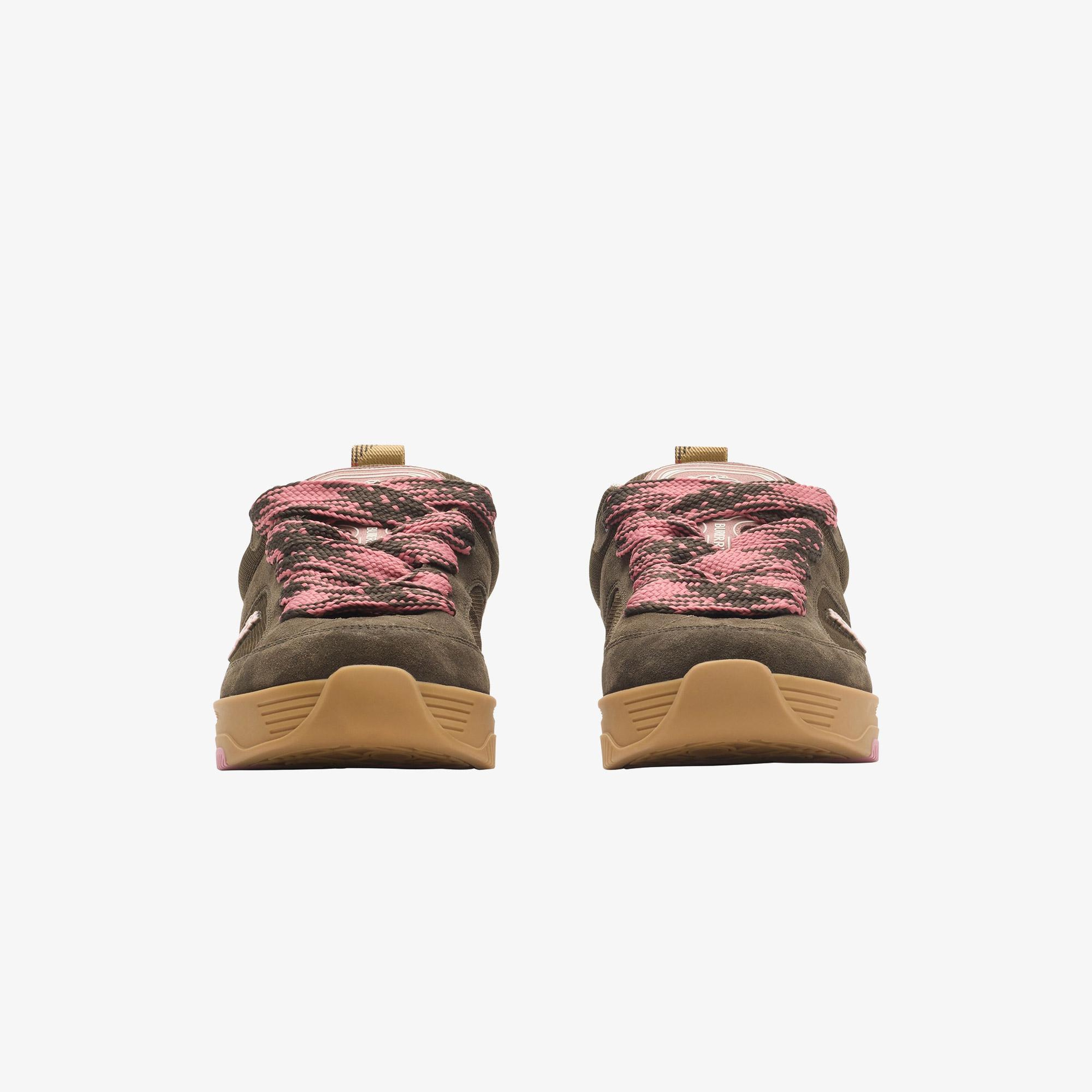 Burberry Suede And Mesh Arc Erkek Kahverengi Sneaker