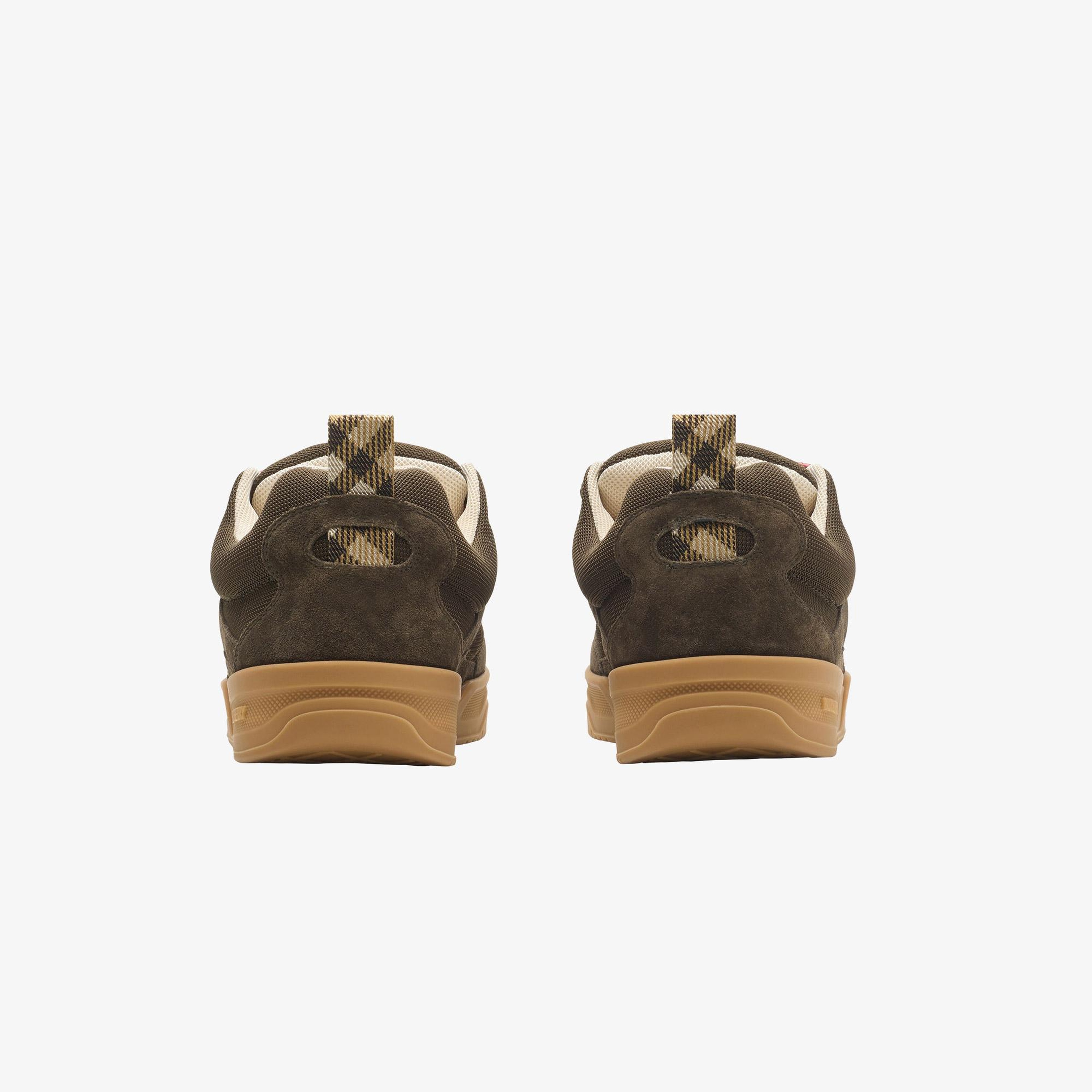 Burberry Suede And Mesh Arc Erkek Kahverengi Sneaker