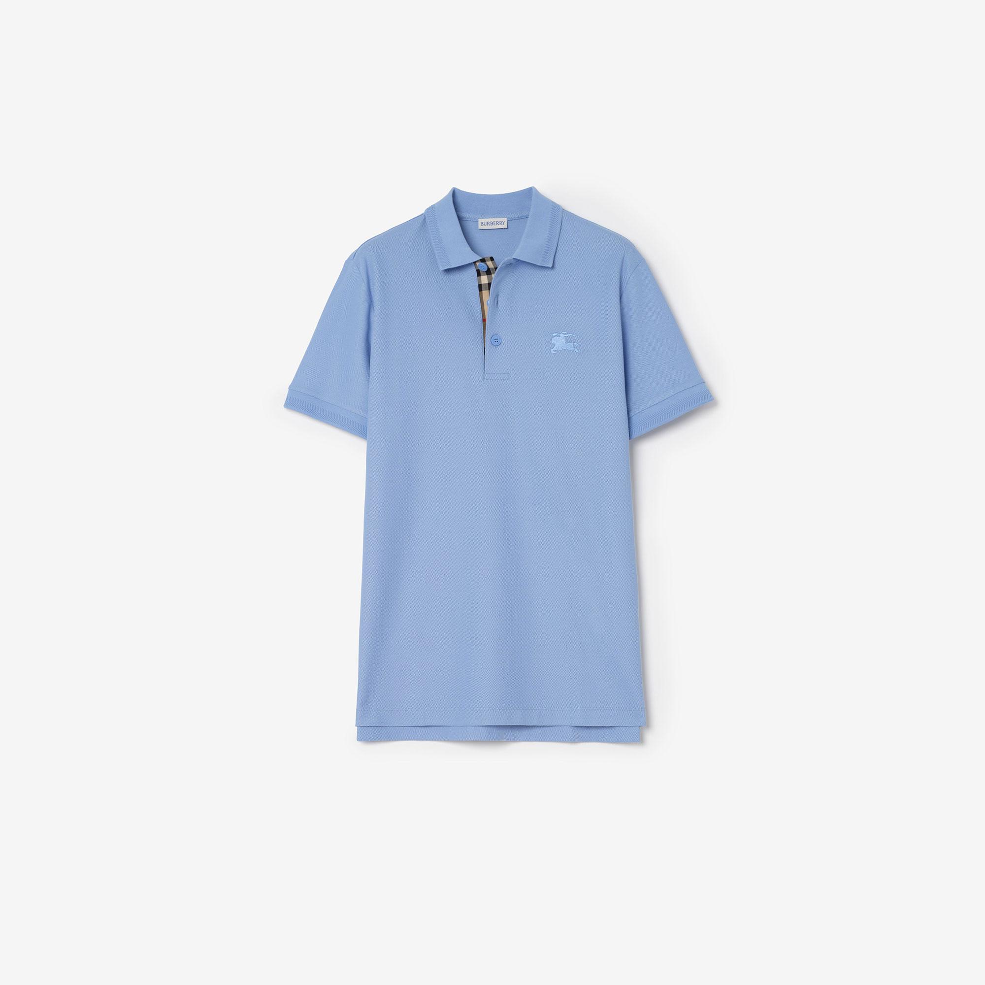 Burberry Cotton Erkek Mavi Polo