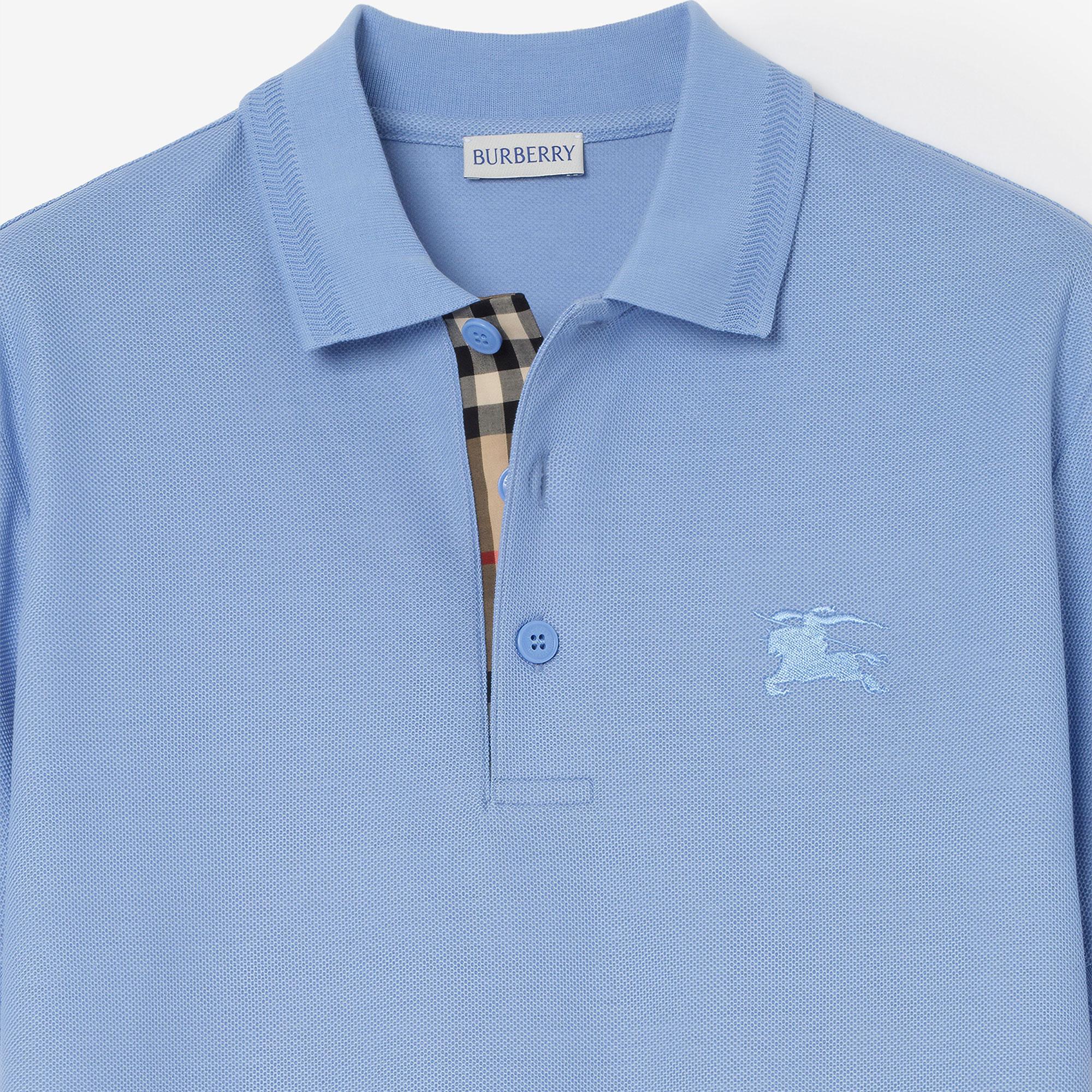 Burberry Cotton Erkek Mavi Polo