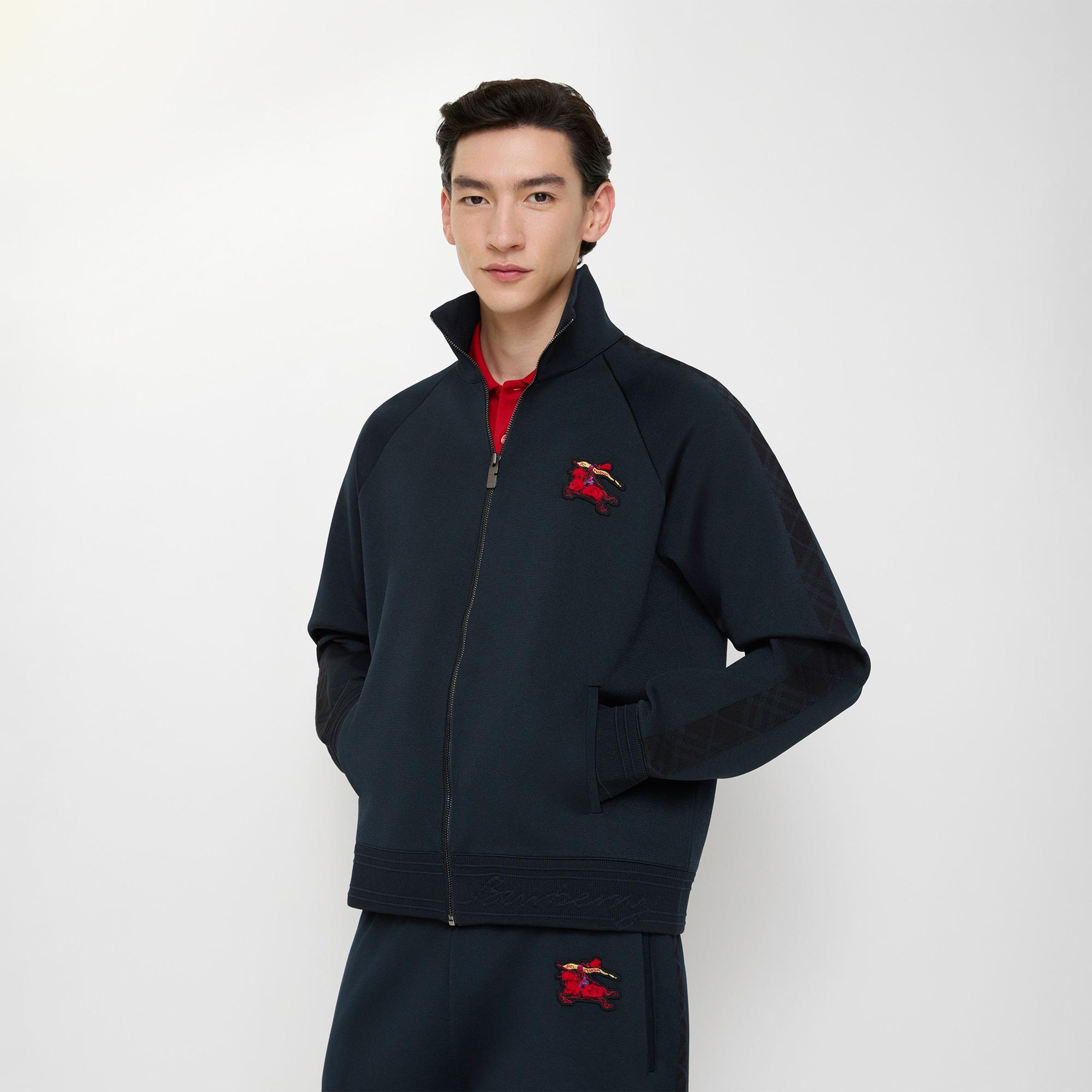 Burberry Ekd Viscose Blend Track Erkek Lacivert Ceket