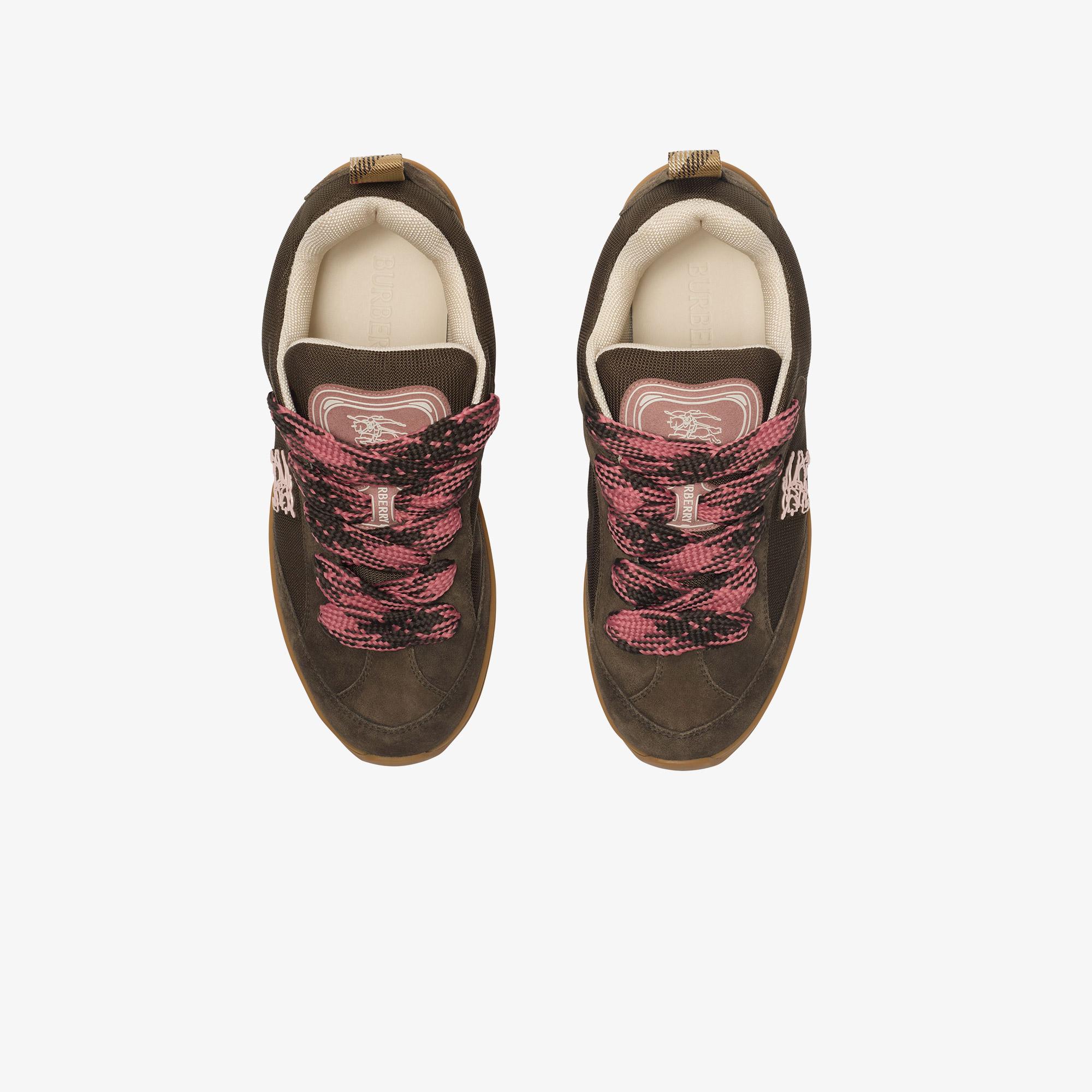 Burberry Suede And Mesh Arc Erkek Kahverengi Sneaker