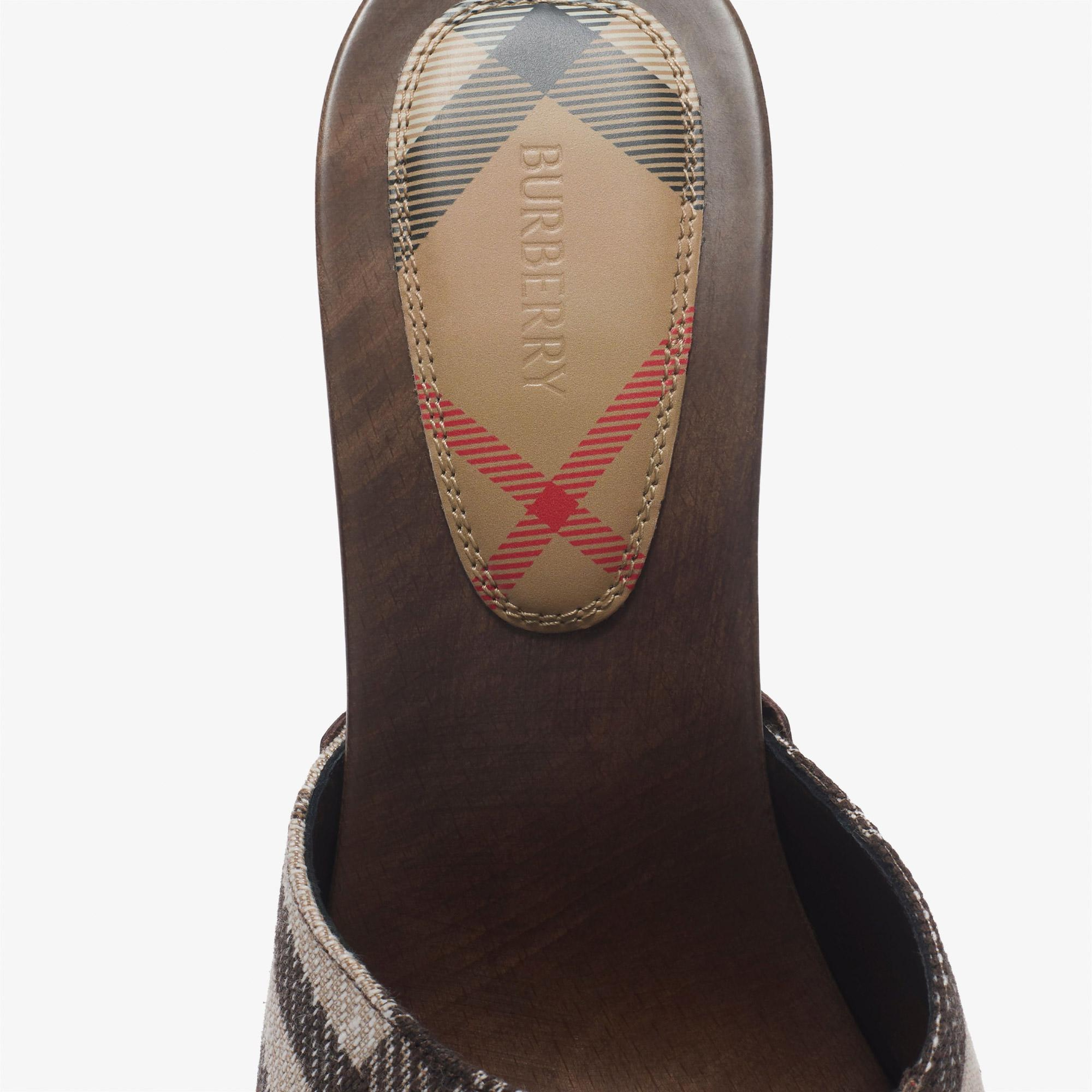 Burberry Check Potter Kadın Bej Sandalet