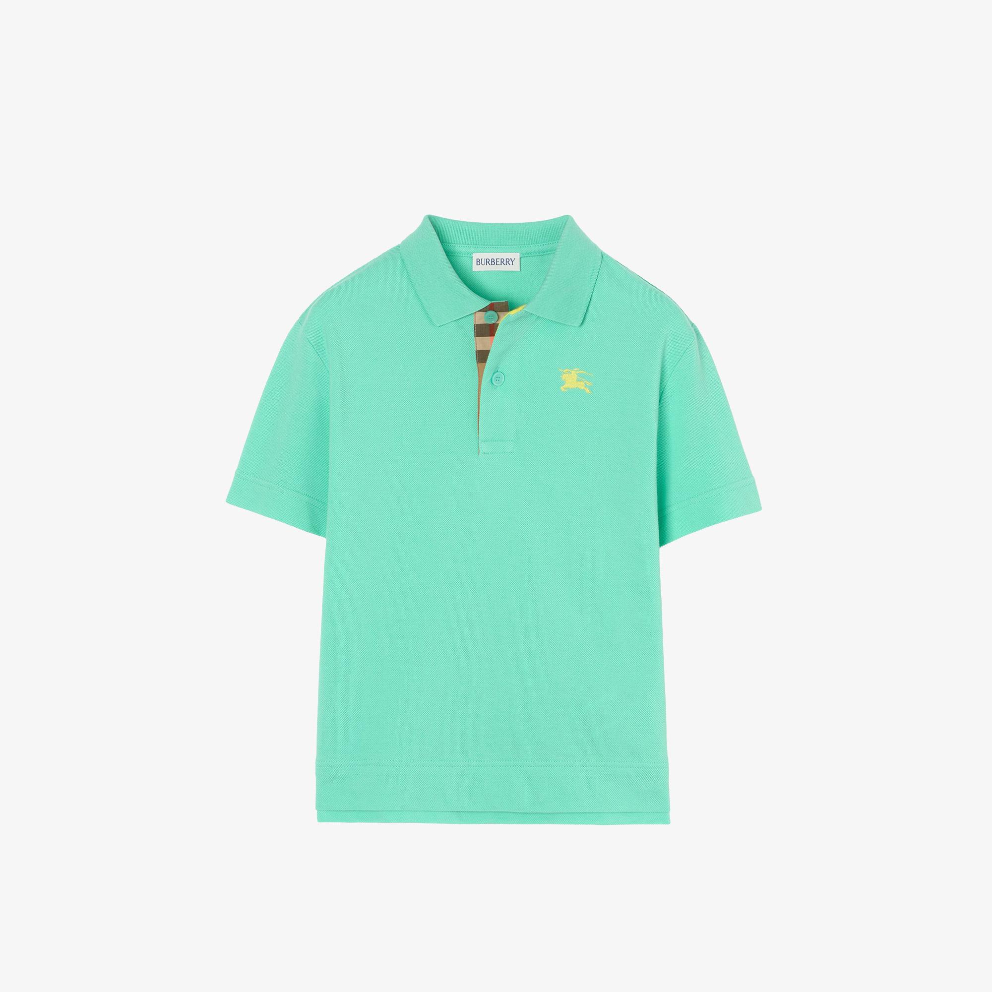 Burberry Cotton Piqua Çocuk Yeşil Polo