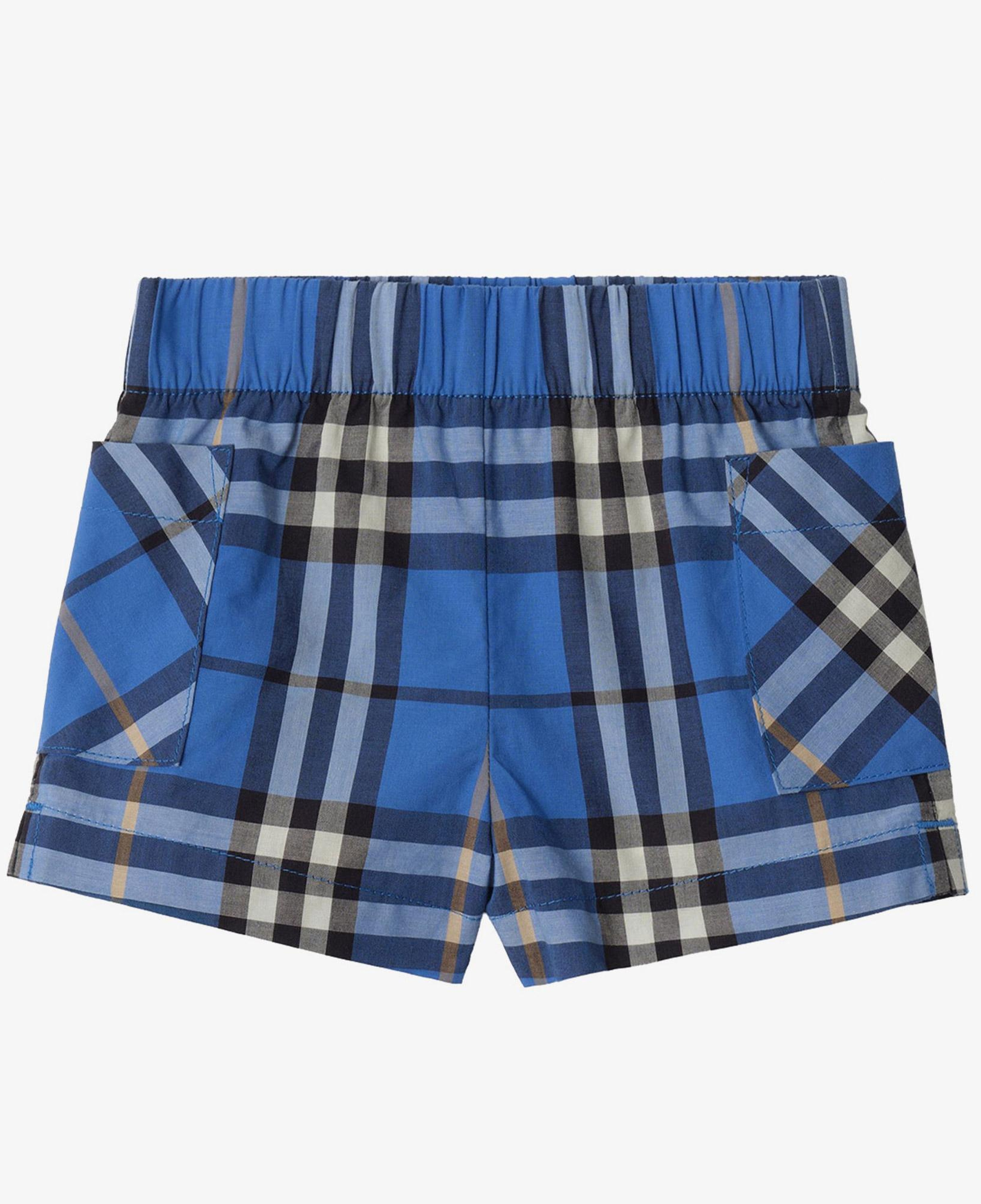 Burberry Check Cotton Çocuk Mavi Bebek Seti