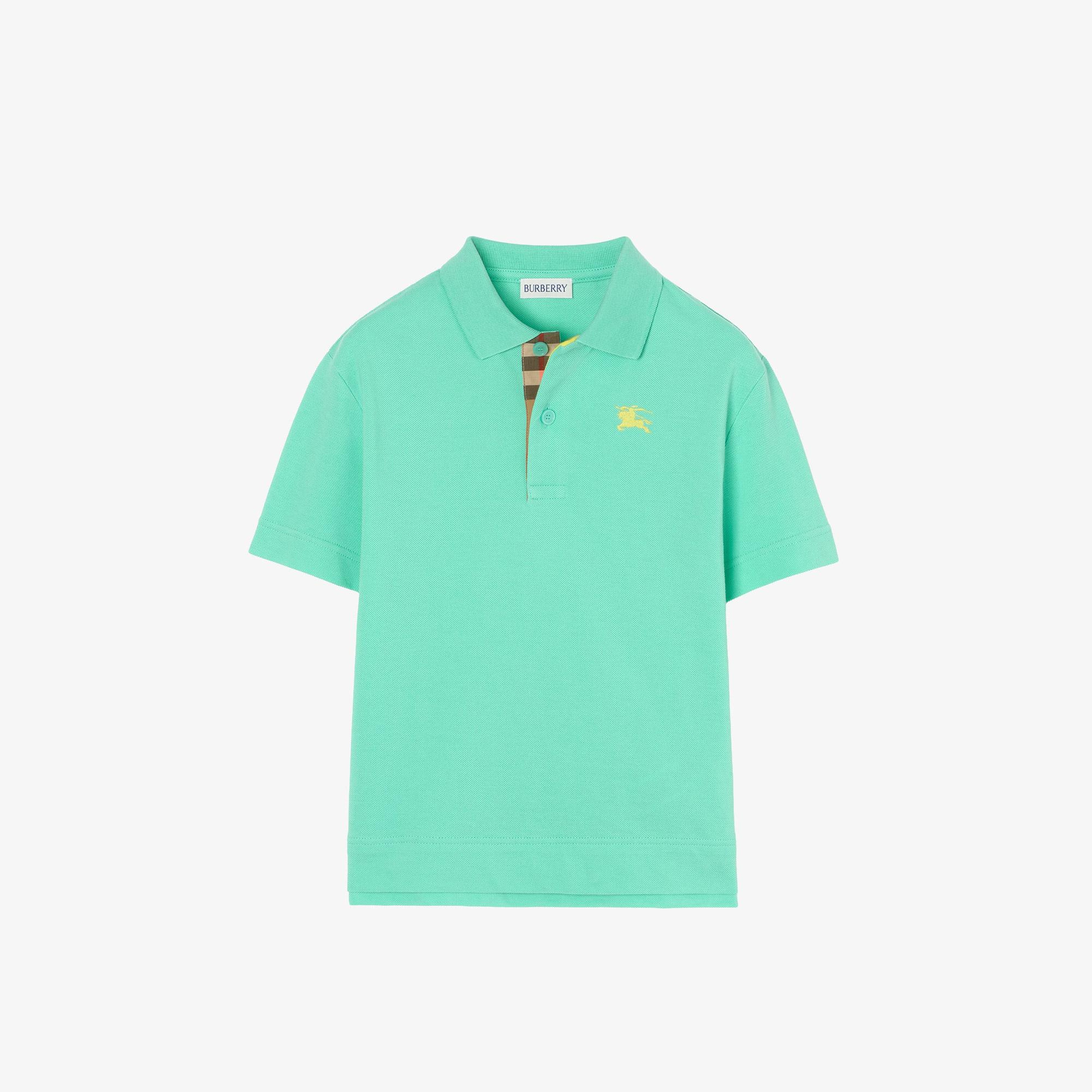 Burberry Cotton Piqua Çocuk Yeşil Polo