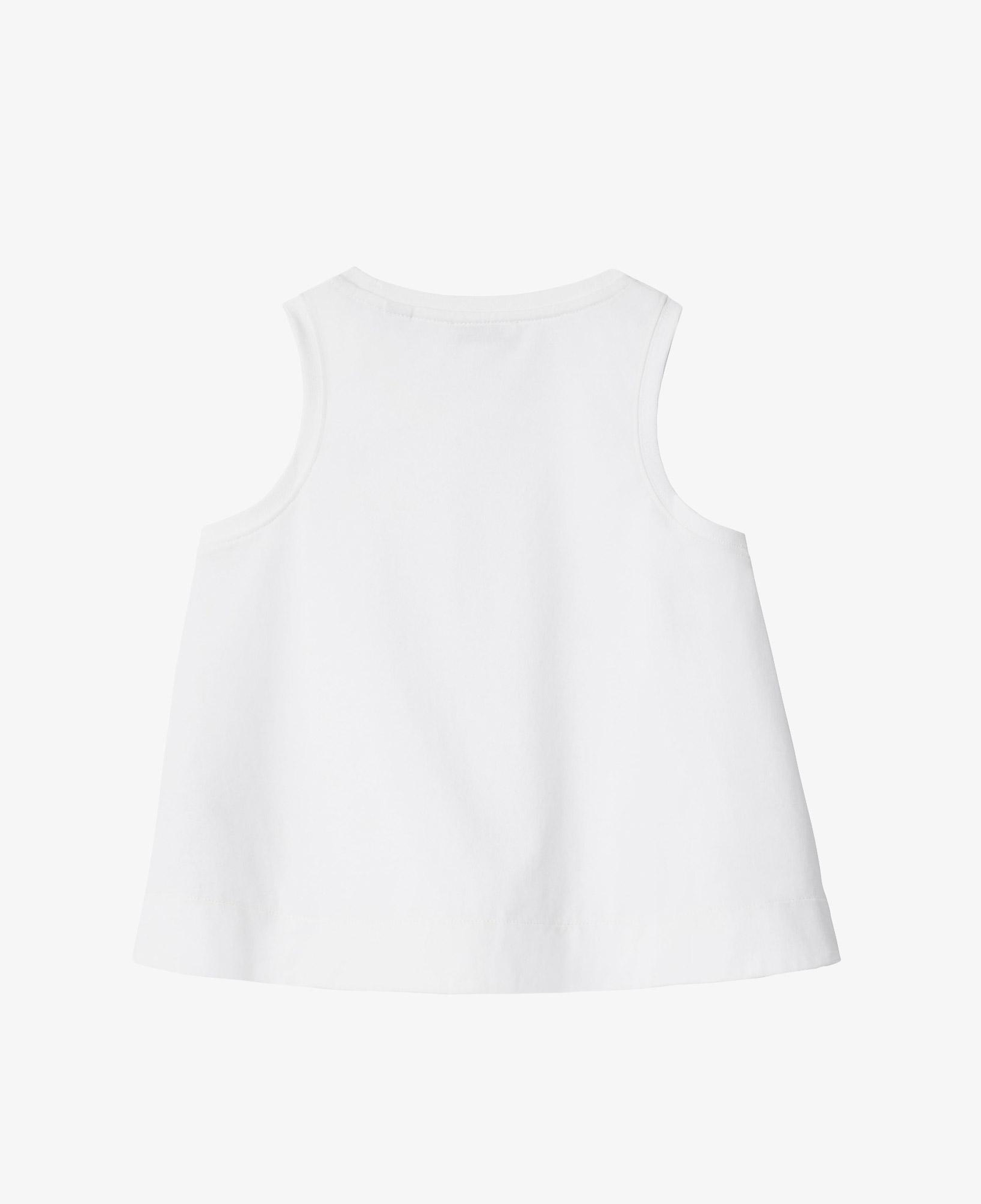 Burberry Check Trim Cotton Çocuk Beyaz T-Shirt