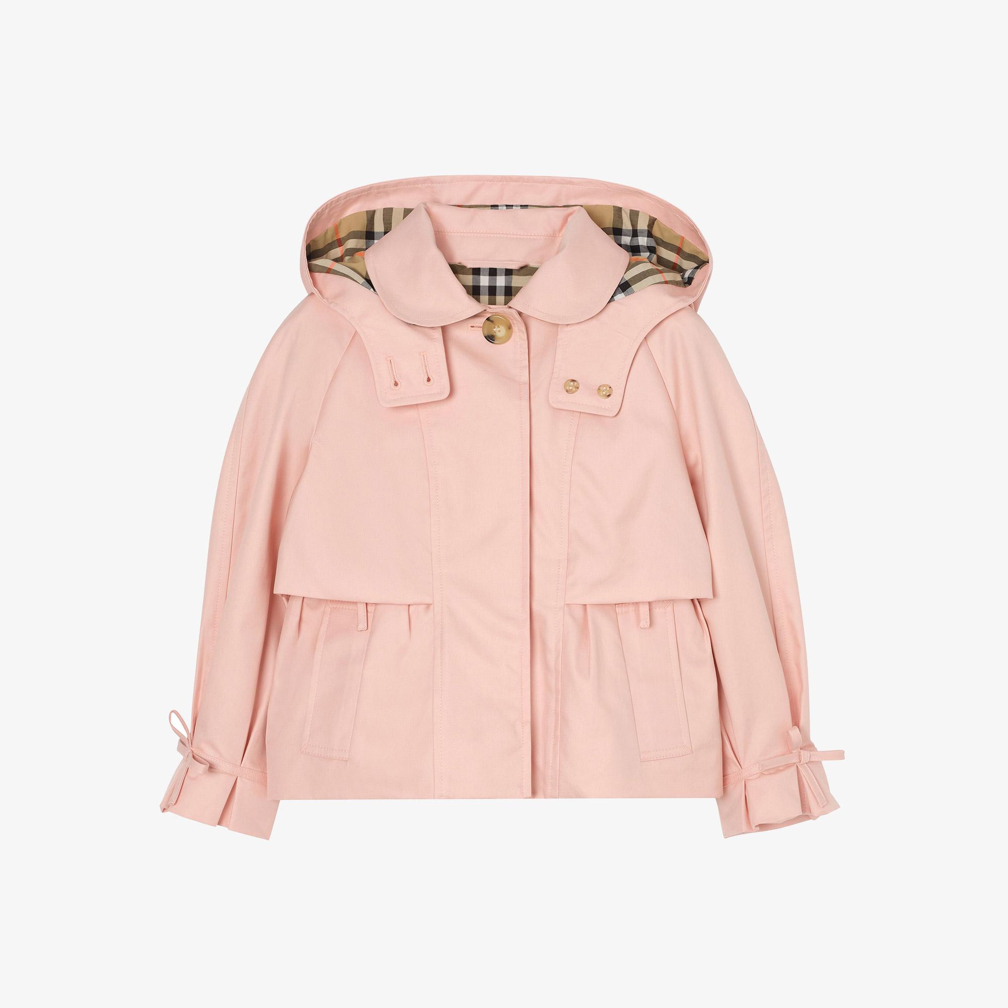 Burberry Cotton Hooded Çocuk Pembe Mont