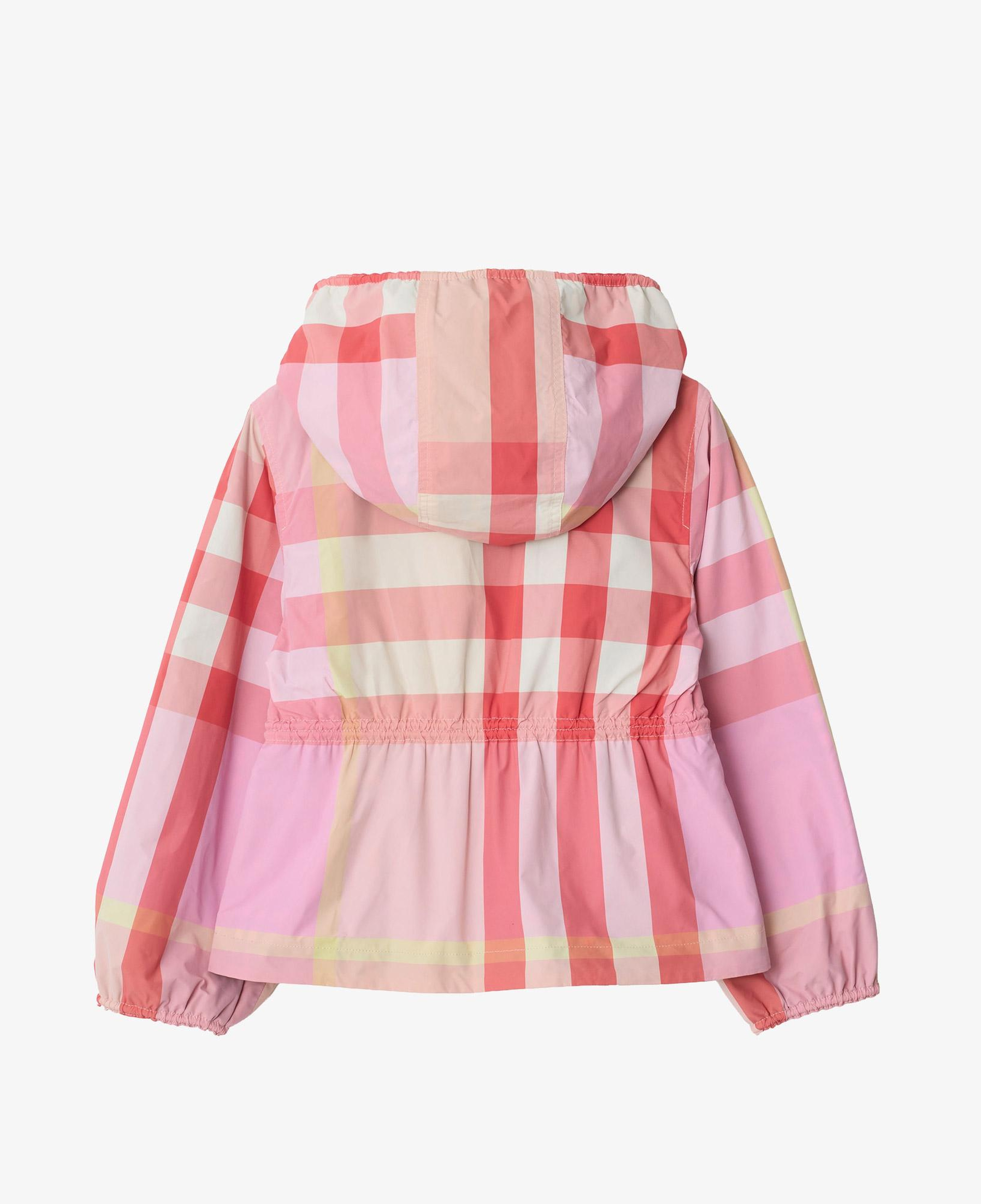 Burberry Reversible Check Nylon Hooded Çocuk Pembe Mont