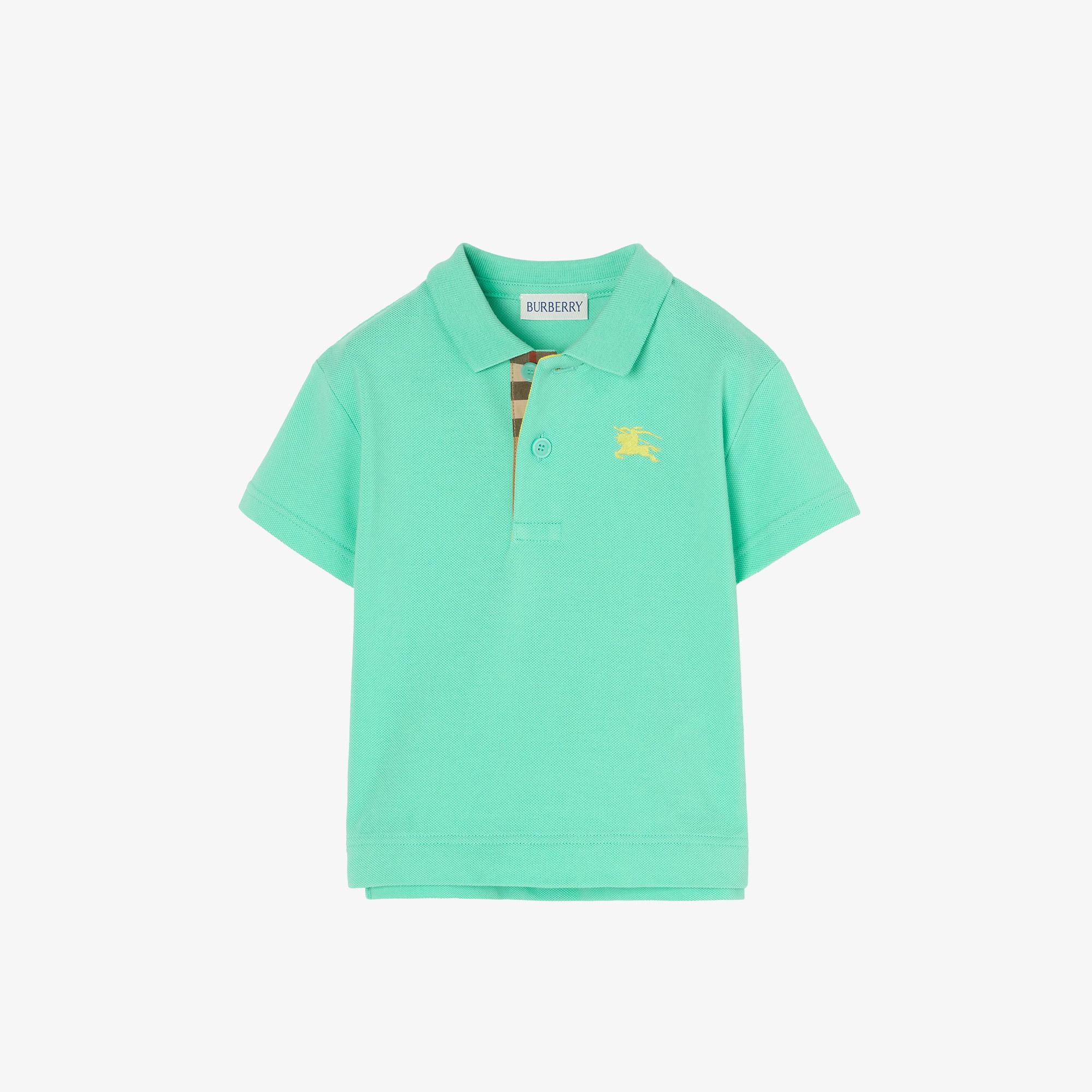 Burberry Cotton Piqua Çocuk Yeşil Polo