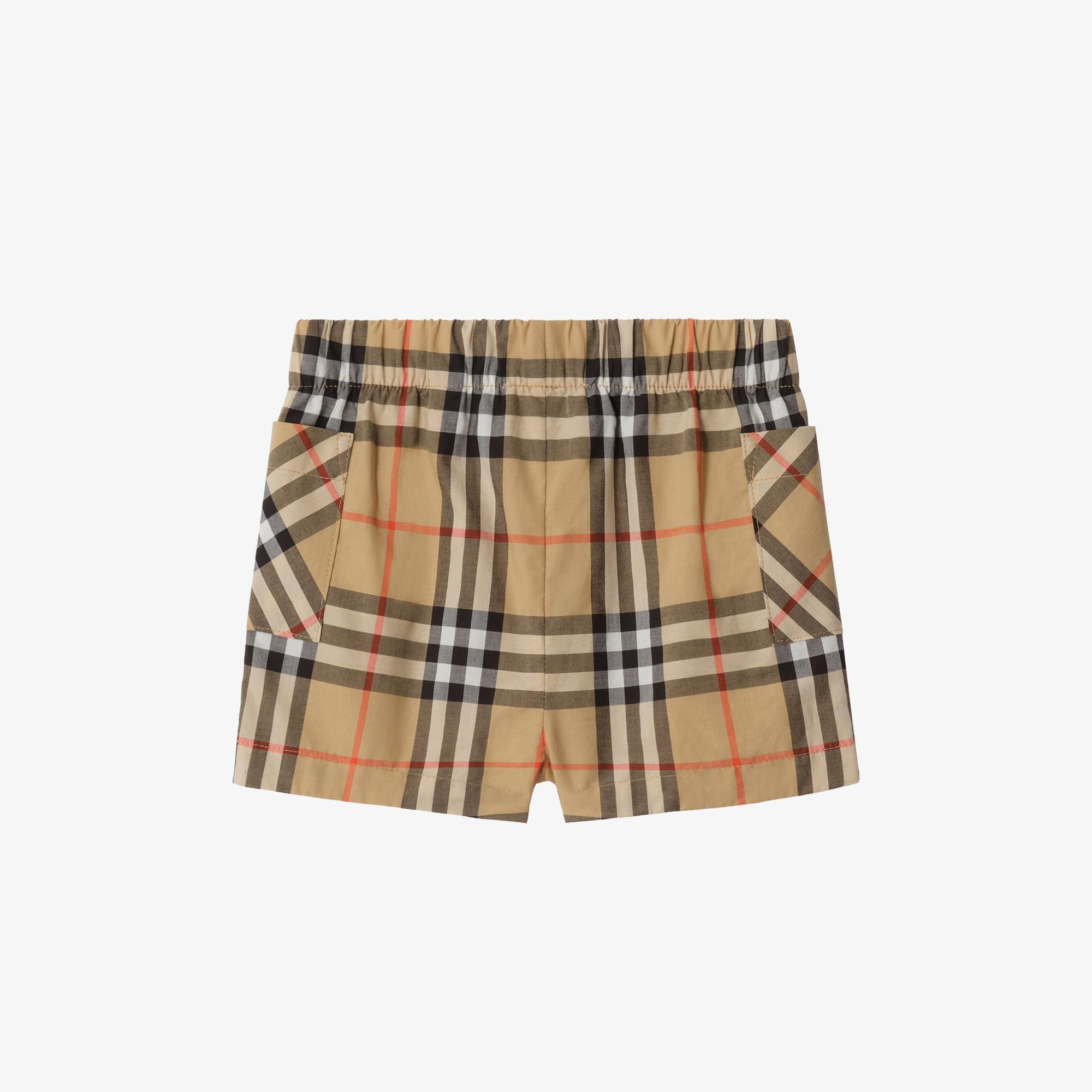 Burberry Check Cotton Çocuk Bej Bebek Seti