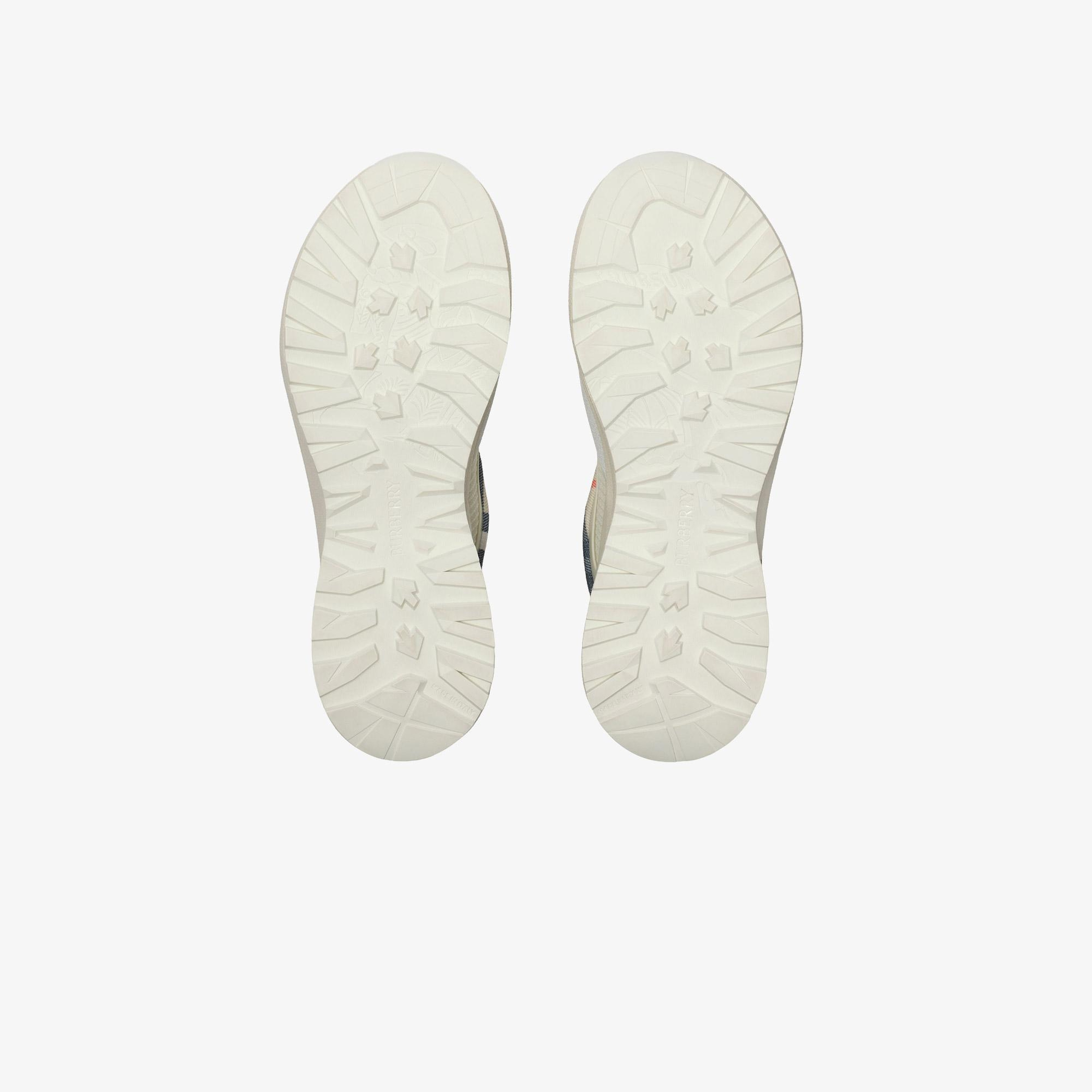 Burberry Check And Mesh Discover Erkek Krem Sneaker