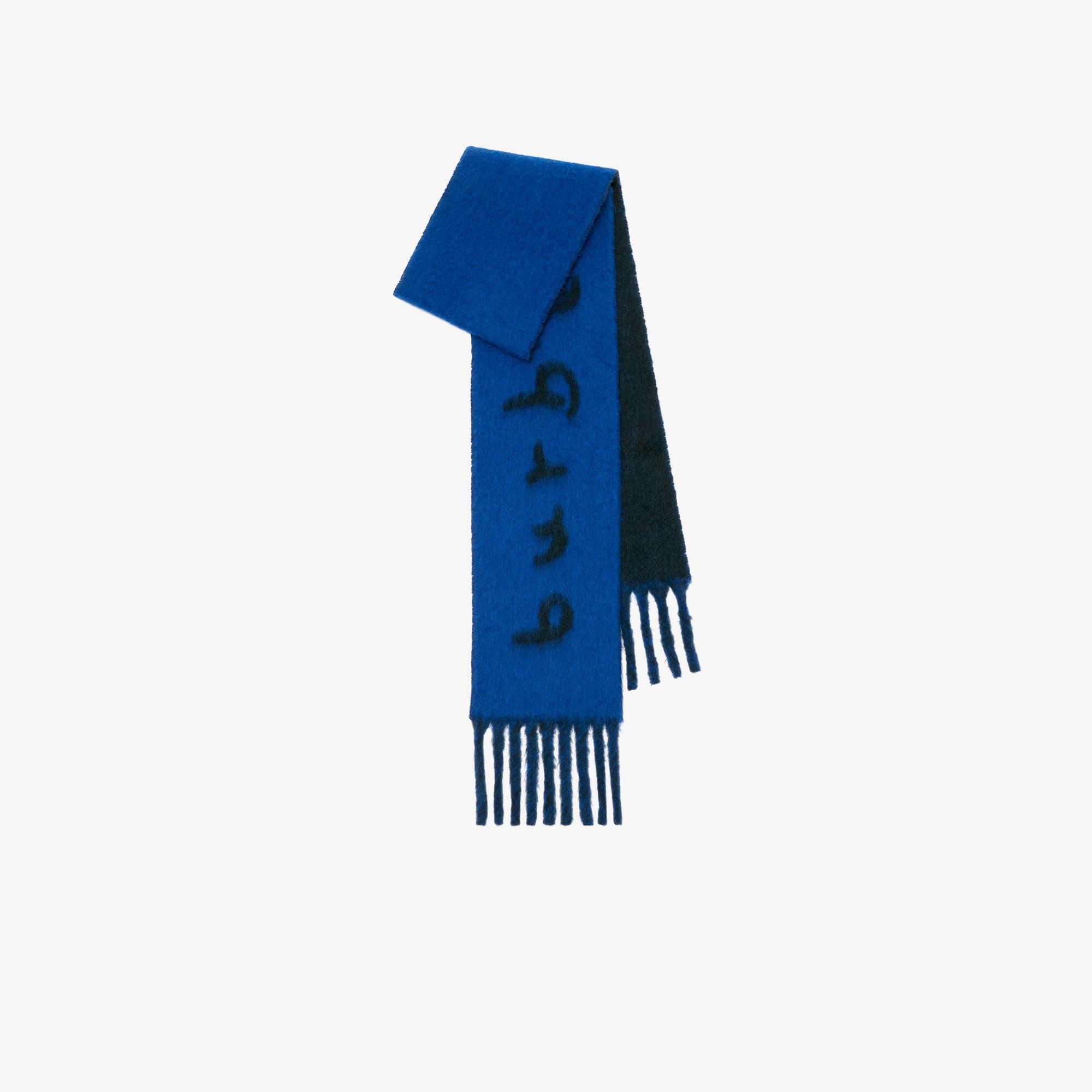 Burberry Text Jacquard Kadın Mavi Atkı