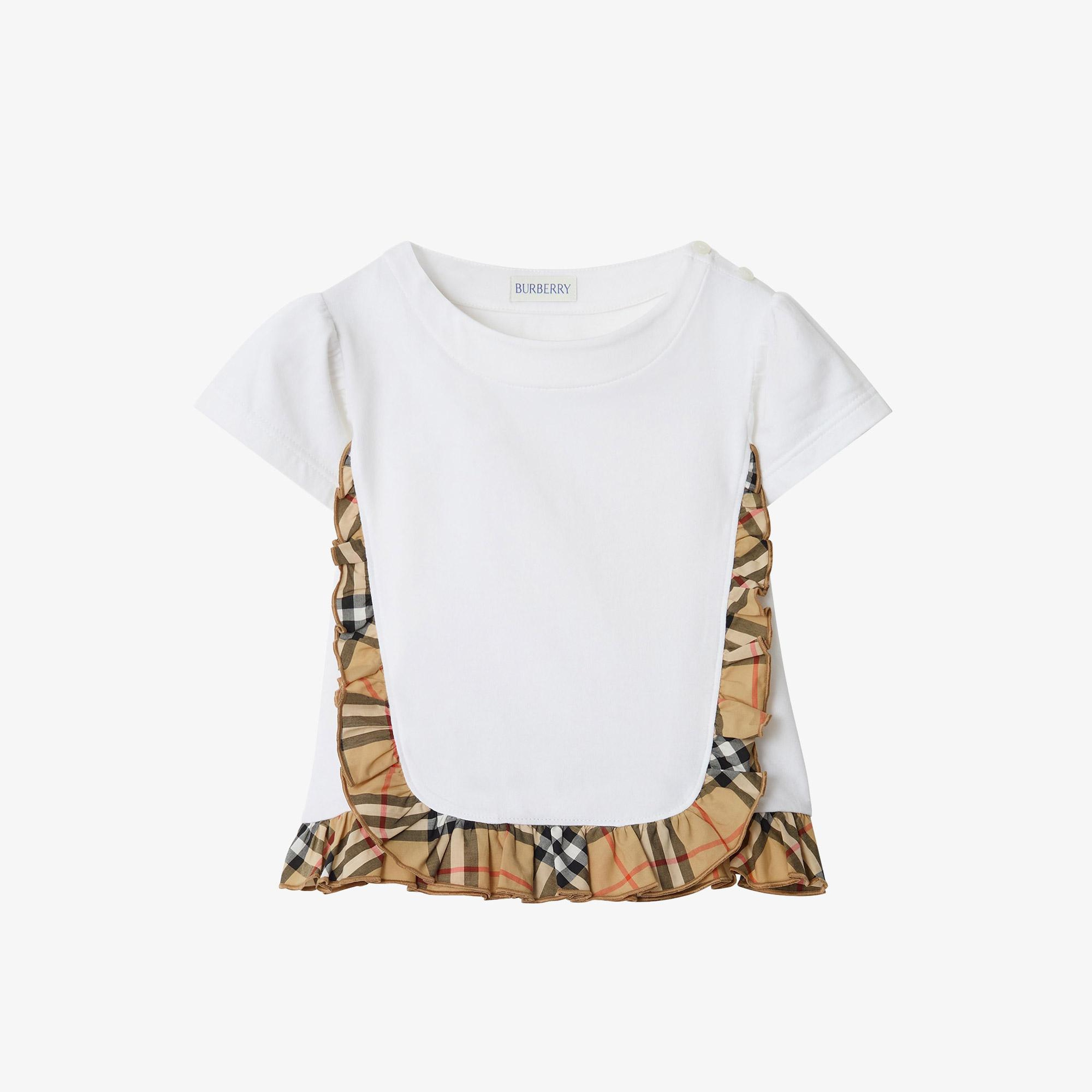 Burberry Roxy Frıll Çocuk Beyaz T-Shirt